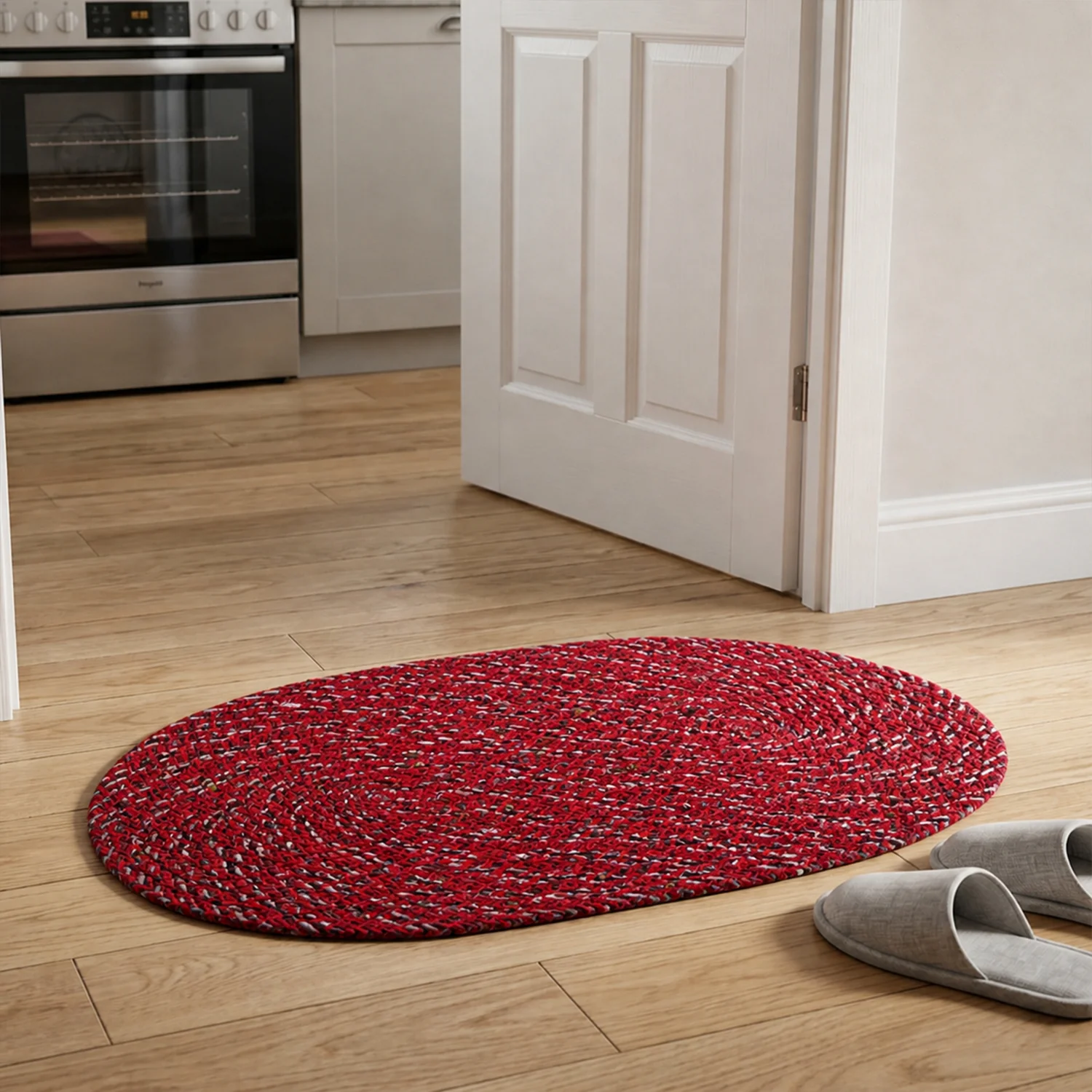 Stylish Oval Floor Mat – (1 Pc, 50x30 Cm) - Image 4