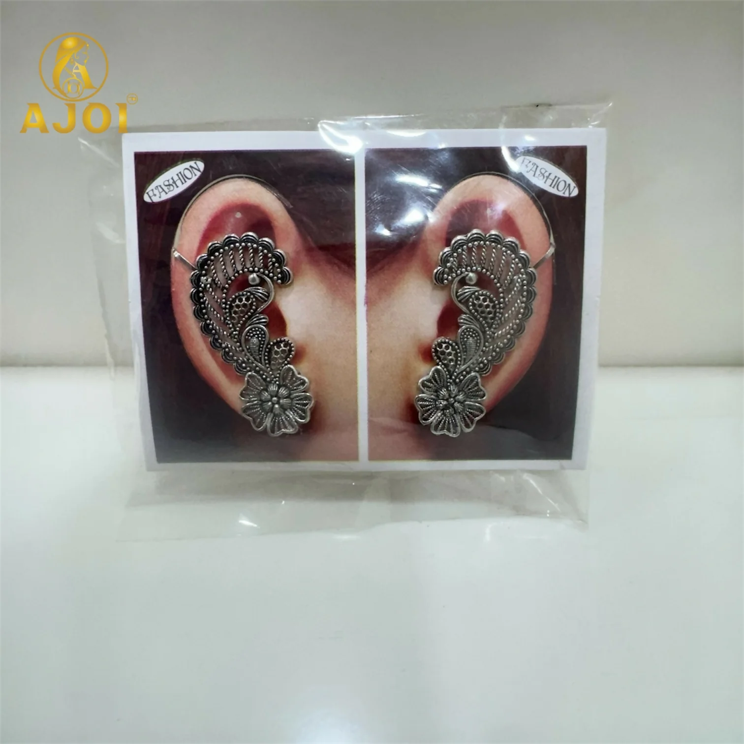 Stylish Oxidised Silver Ear Cuff Earrings for Women & Girls - Image 3