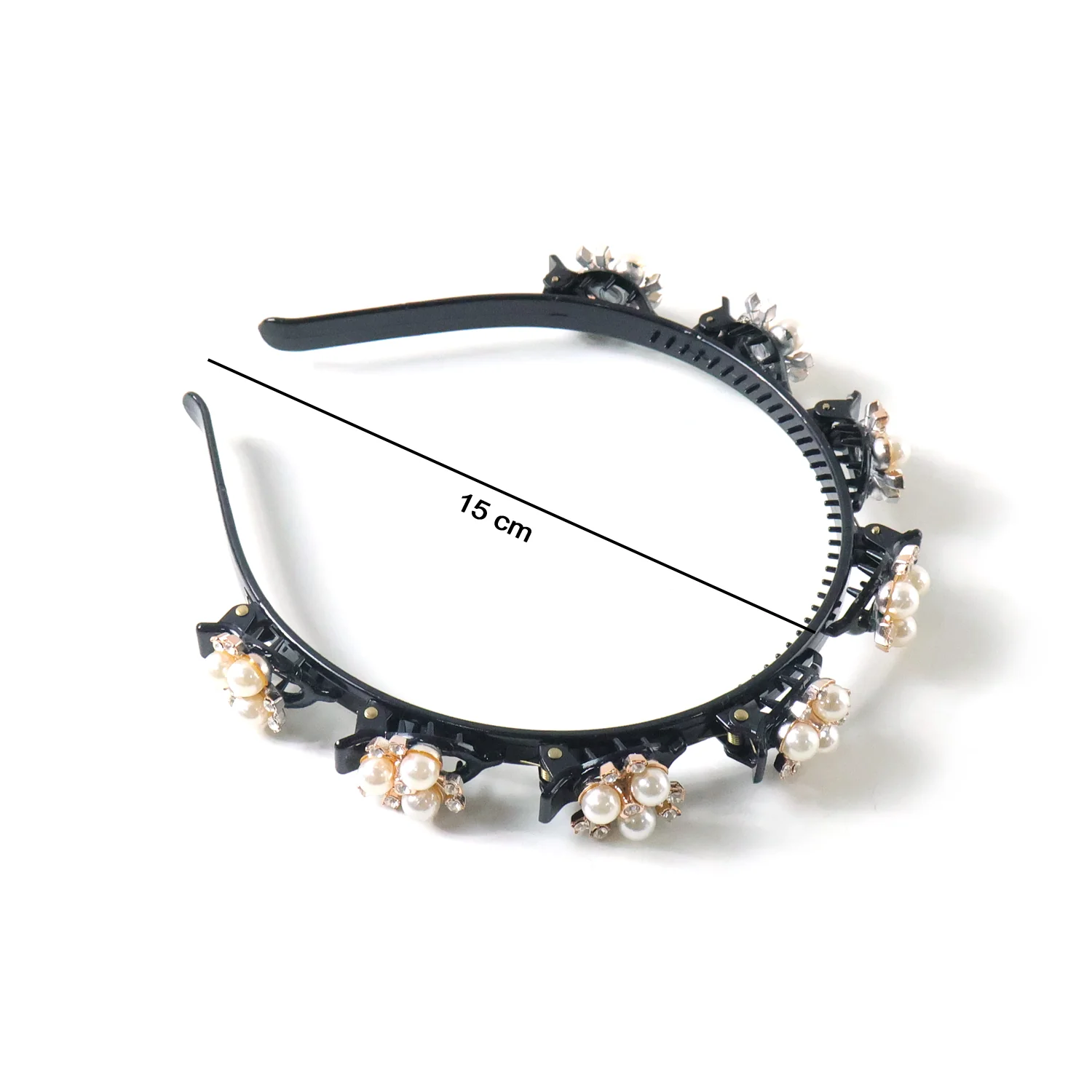 Stylish Pearl Embellished Floral Hairband for Girls & Women (1 Pc) - Image 6
