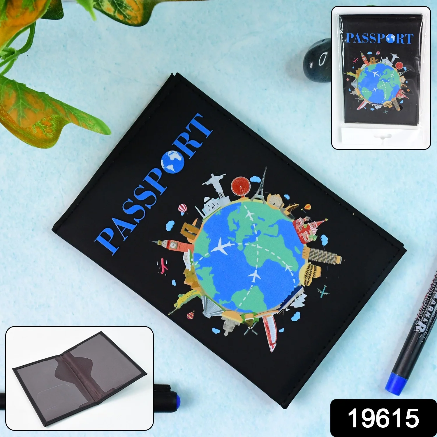 Stylish Printed Passport Holder Cover (1 Pc) - Image 2