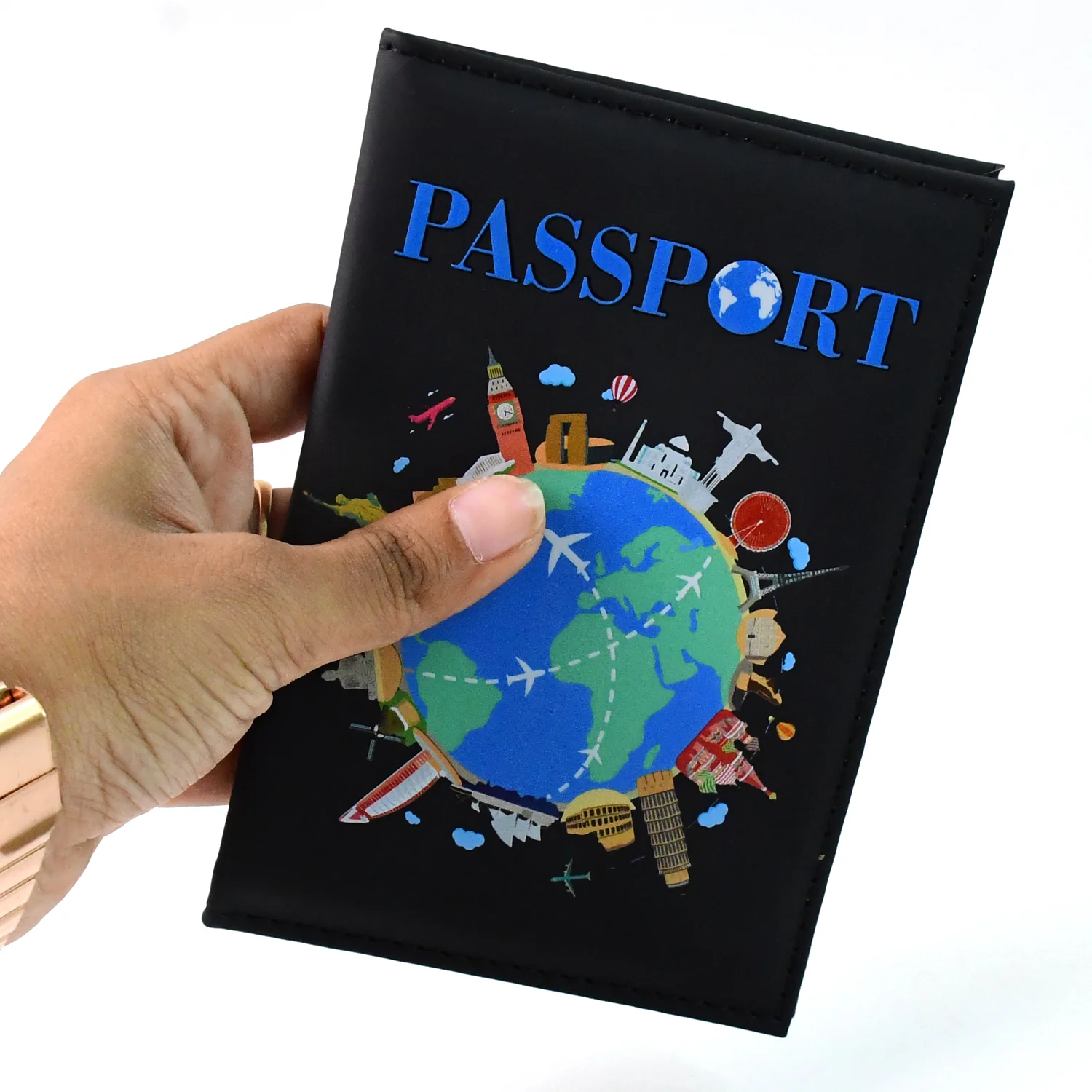 Stylish Printed Passport Holder Cover (1 Pc) - Image 6