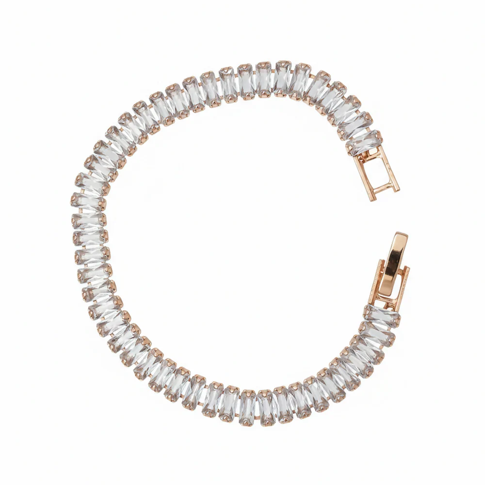 Stylish Rose Gold Plated AD Stone Bracelet for Women - Image 4