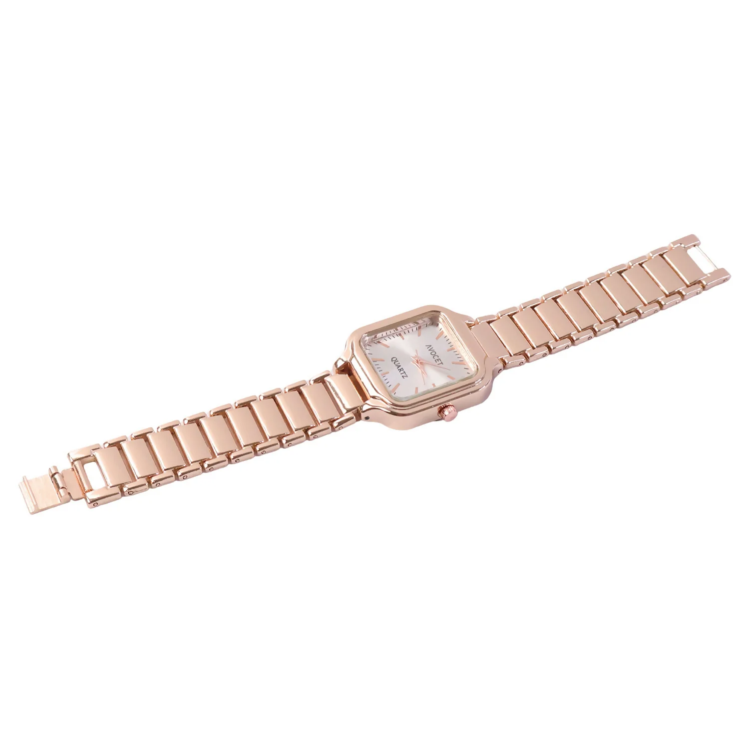 Stylish Rose Gold Square Dial Analog Women’s Watch with Metal Strap - Image 5