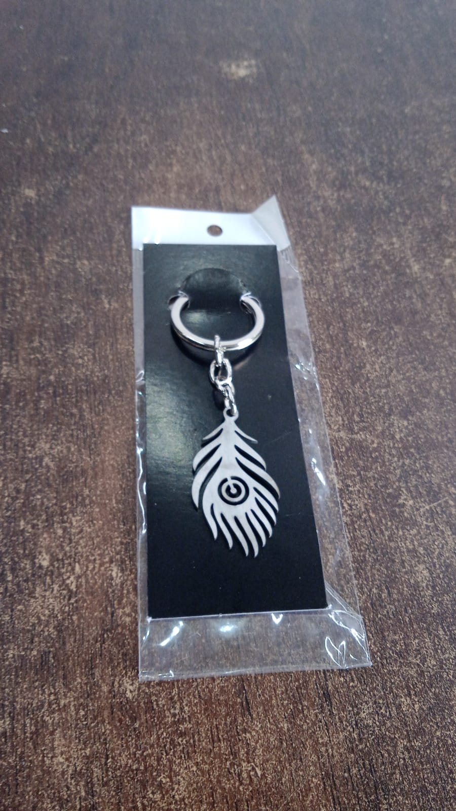 Stylish Stainless Steel Peacock Feather Keychain (1 Pc) - Image 7