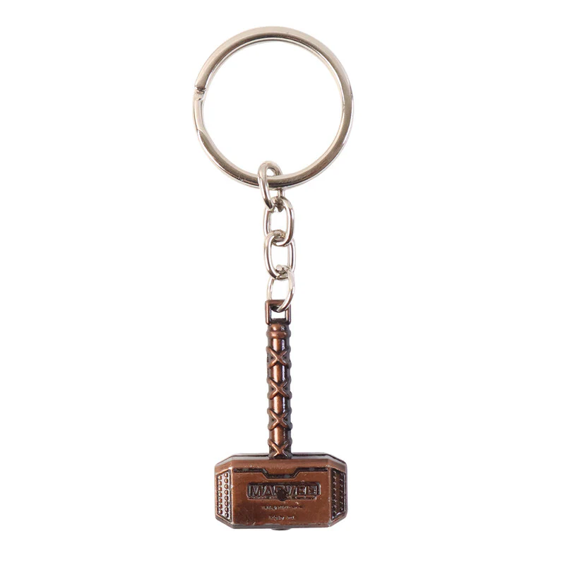 Stylish Superhero Hammer Shape Metal Keychain – Mini Hammer Design Key Ring (Mix Design) - Image 3