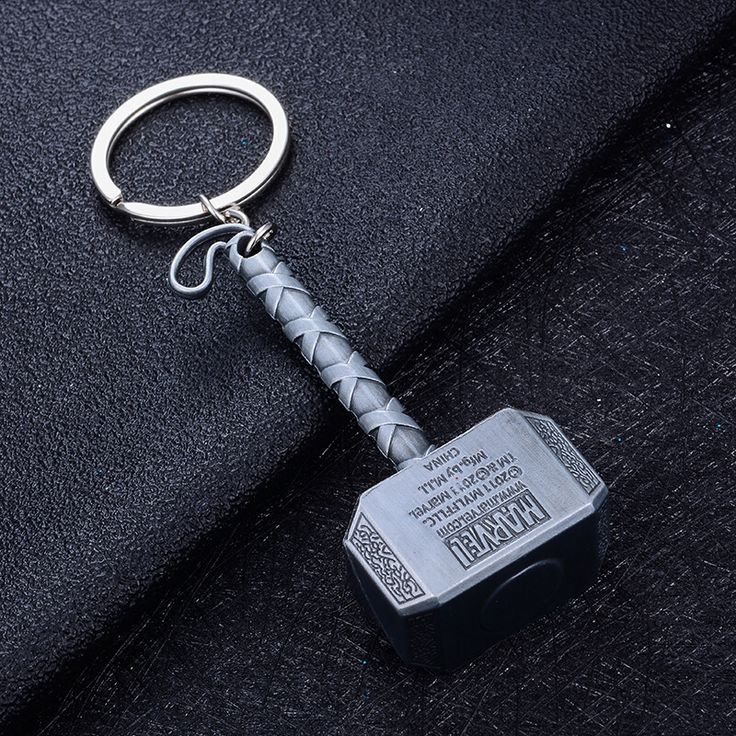 Stylish Superhero Hammer Shape Metal Keychain – Mini Hammer Design Key Ring (Mix Design) - Image 6