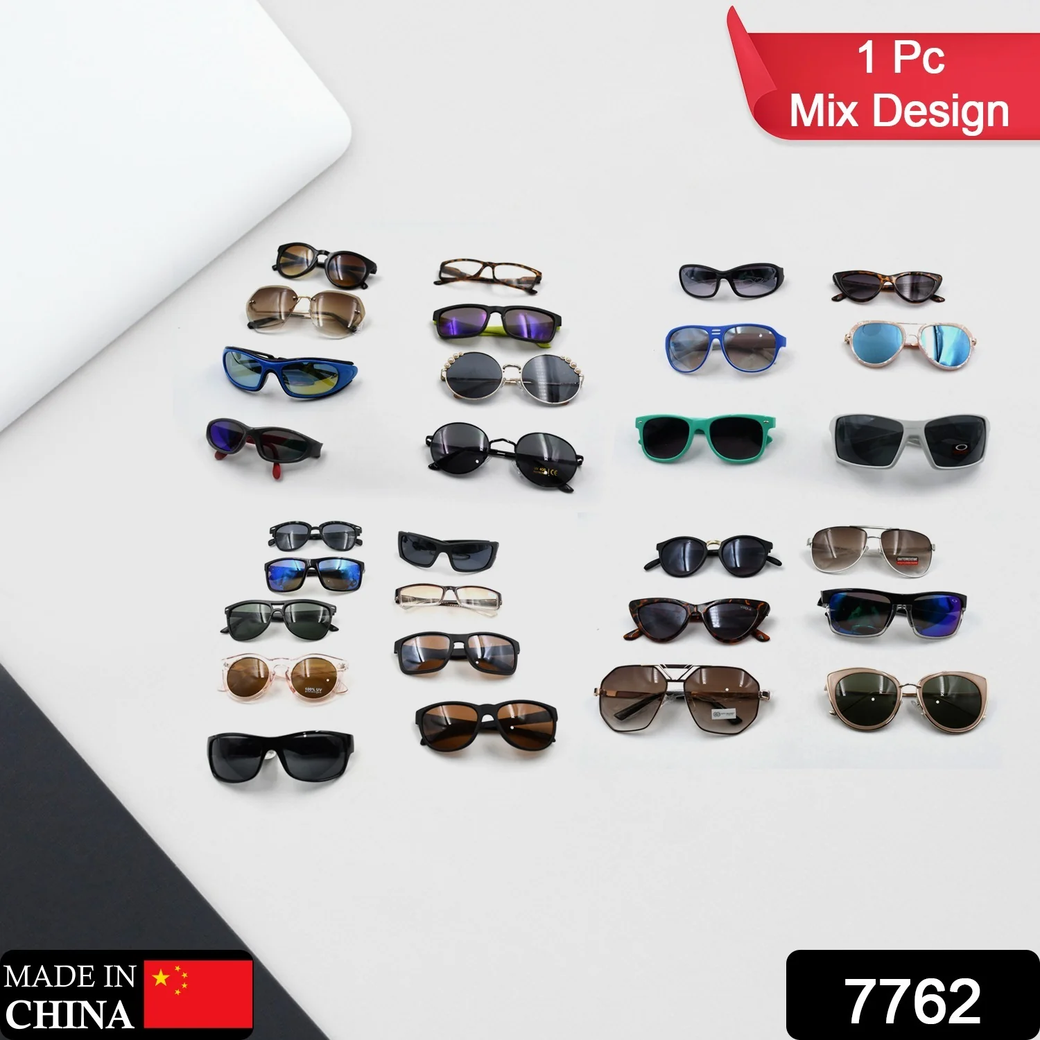 Mixed Design Sunglasses for Outdoor UV Protection (1 Pc) - Image 2