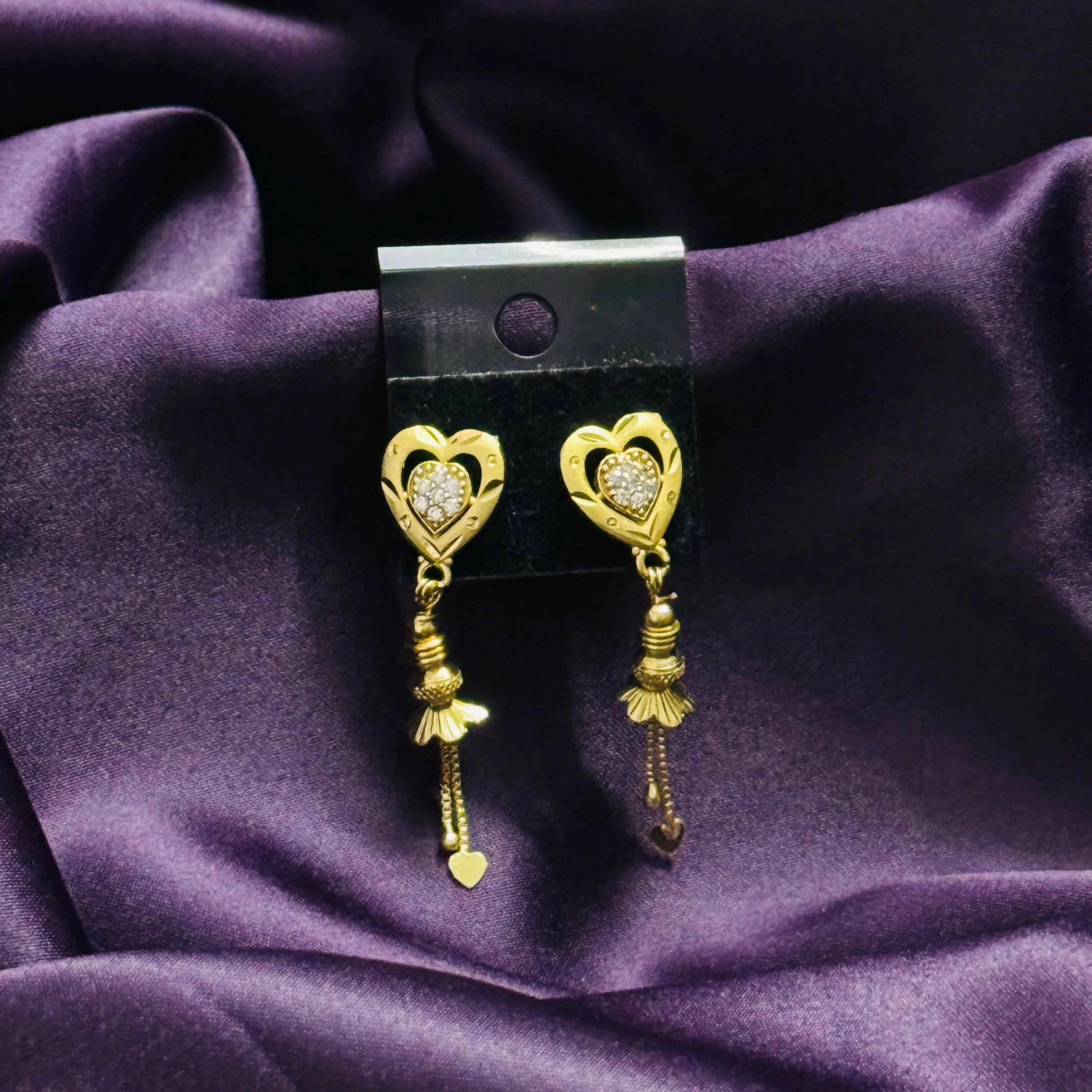 Subtle Shine Daily Wear Gold Earrings - Image 2