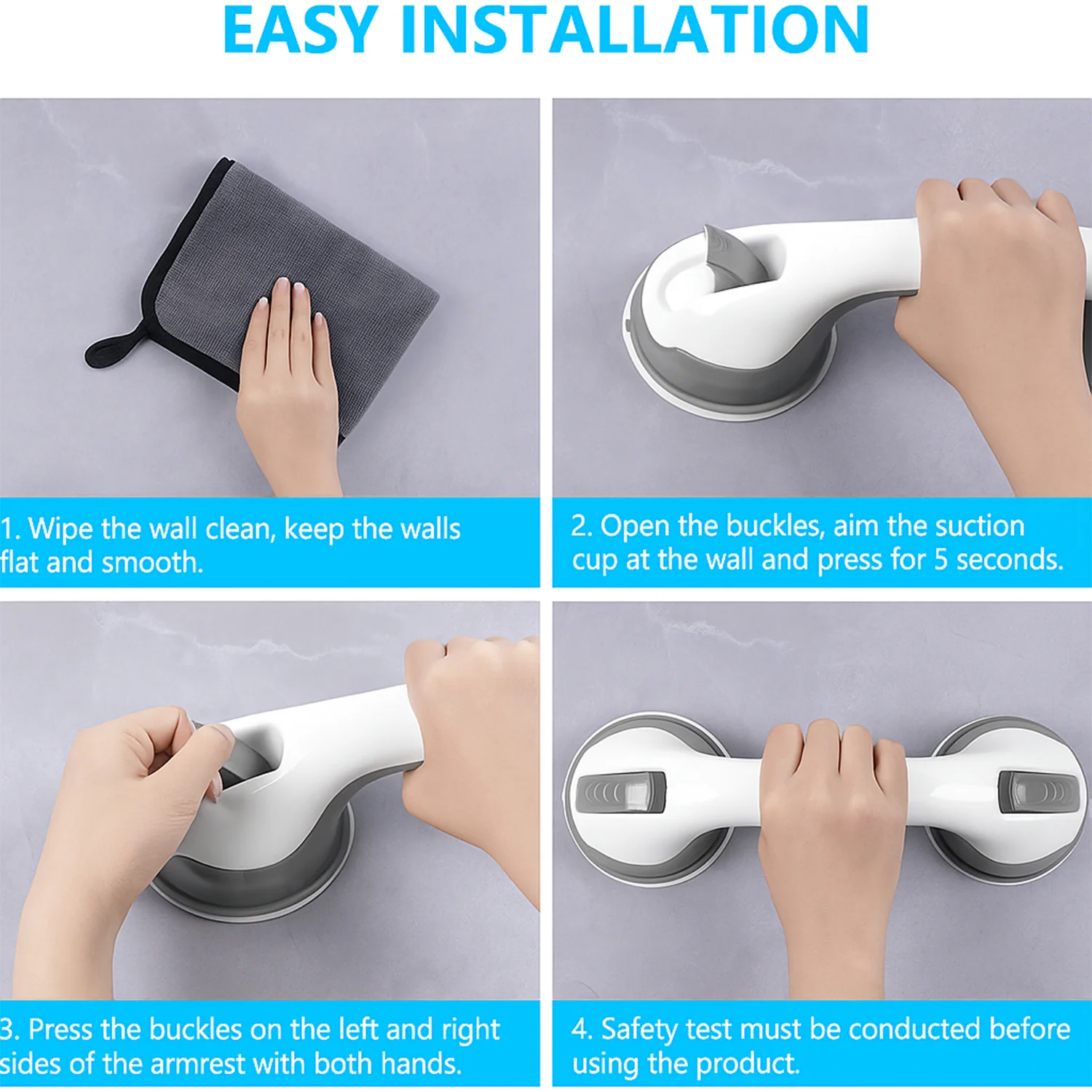 Suction Grab Bar Handle for Bathroom Safety (1 Pc) - Image 10