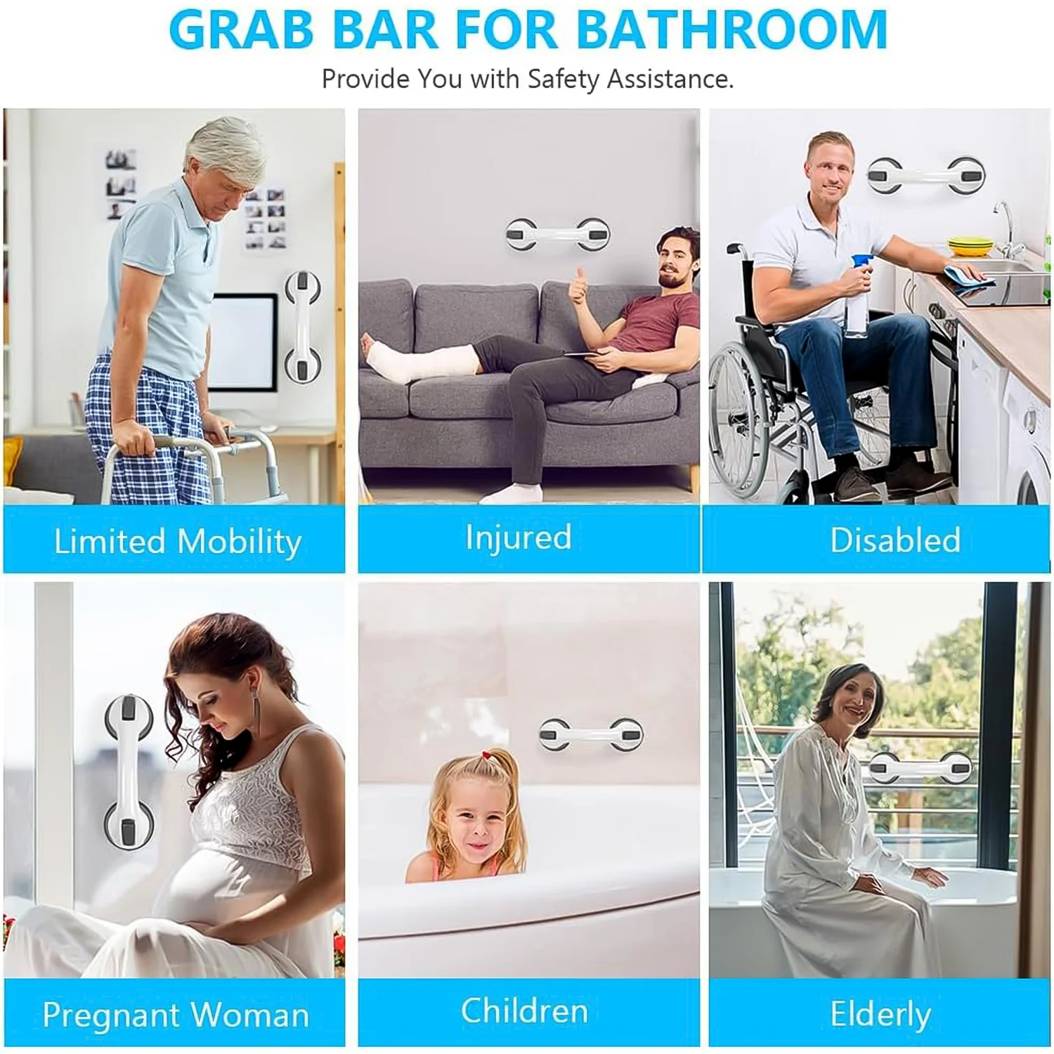 Suction Grab Bar Handle for Bathroom Safety (1 Pc) - Image 5