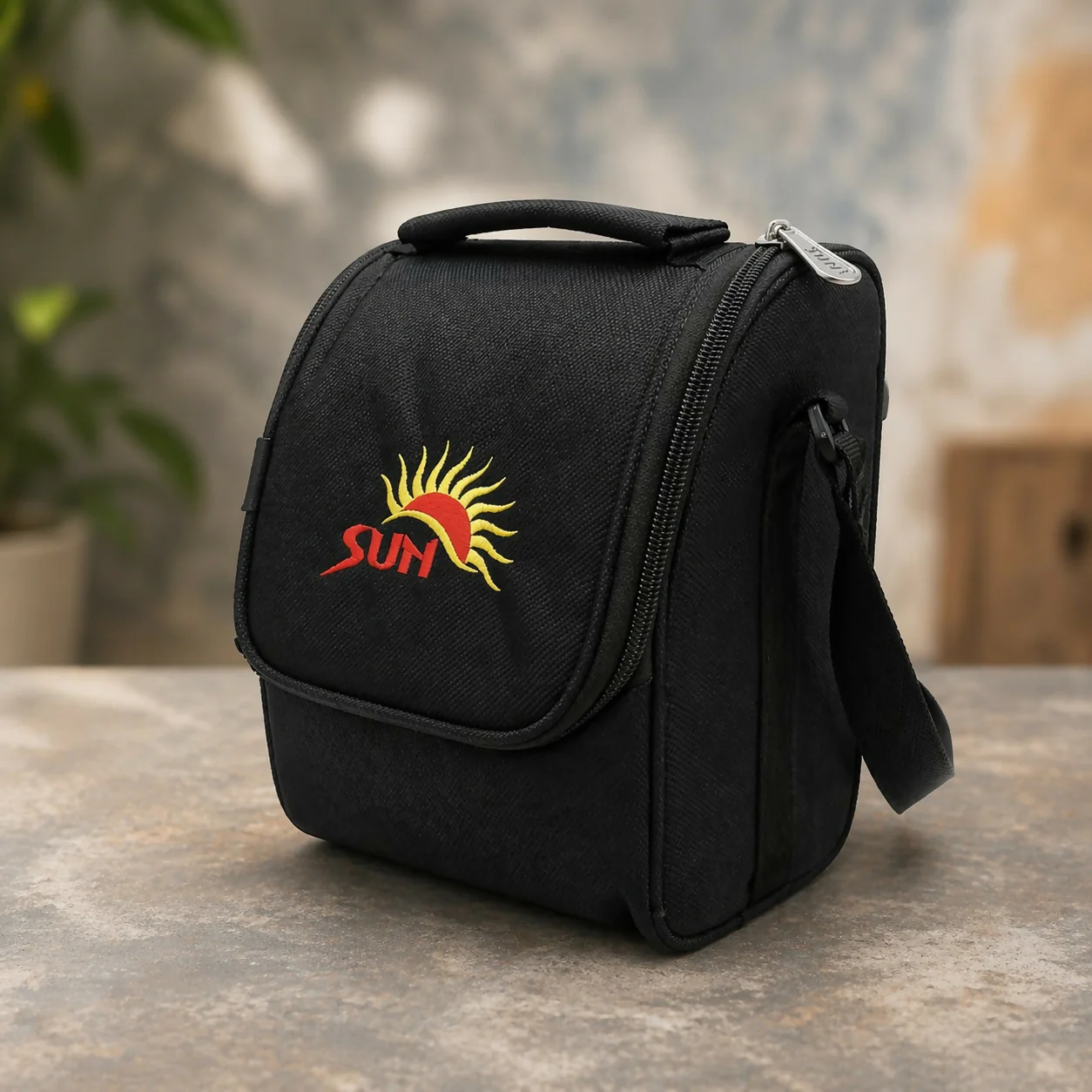 Sun Insulated Lunch Bag with Shoulder Strap for Office & Travel - Image 2