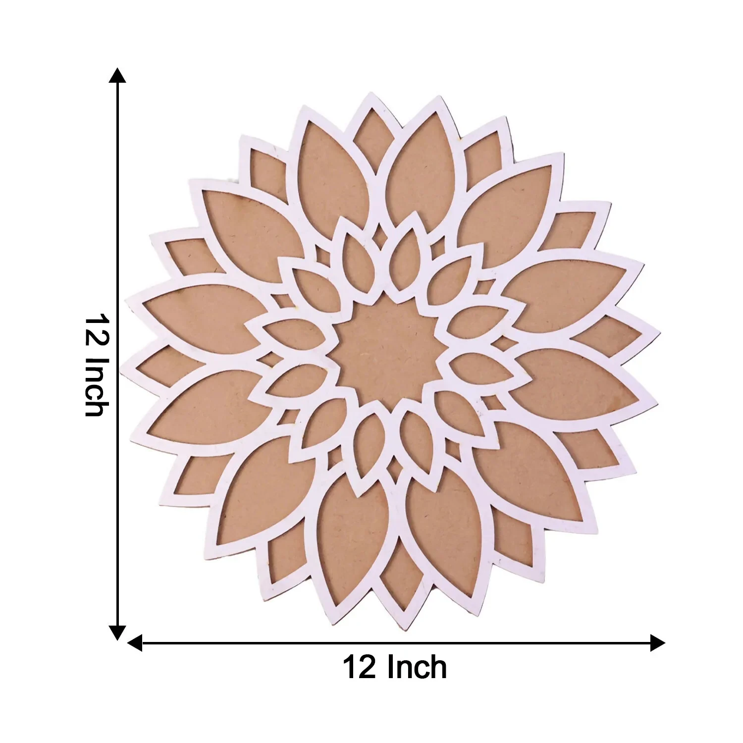 Sun Mandala Rangoli Stencil (12 Inch) | Reusable MDF Template for Diwali Entrance Decor - Image 6