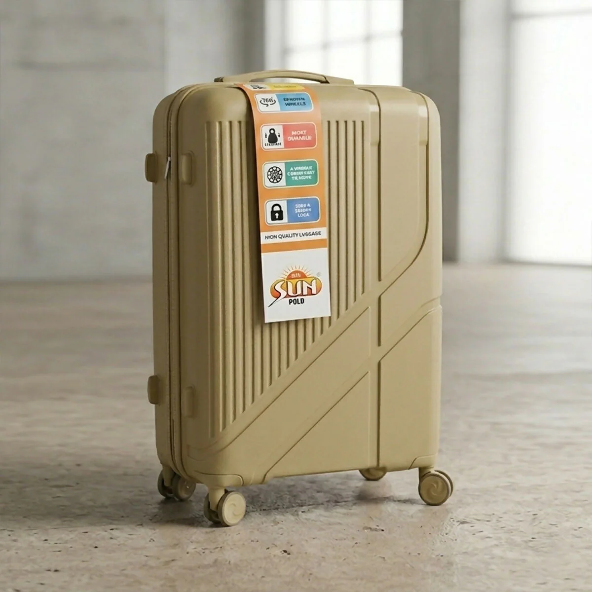 SUN POLO Blue Hard Shell Luggage Set with Spinner Wheels & Lock - Image 14