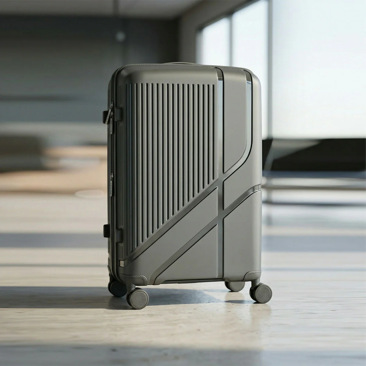 SUN POLO Blue Hard Shell Luggage Set with Spinner Wheels & Lock - Image 2