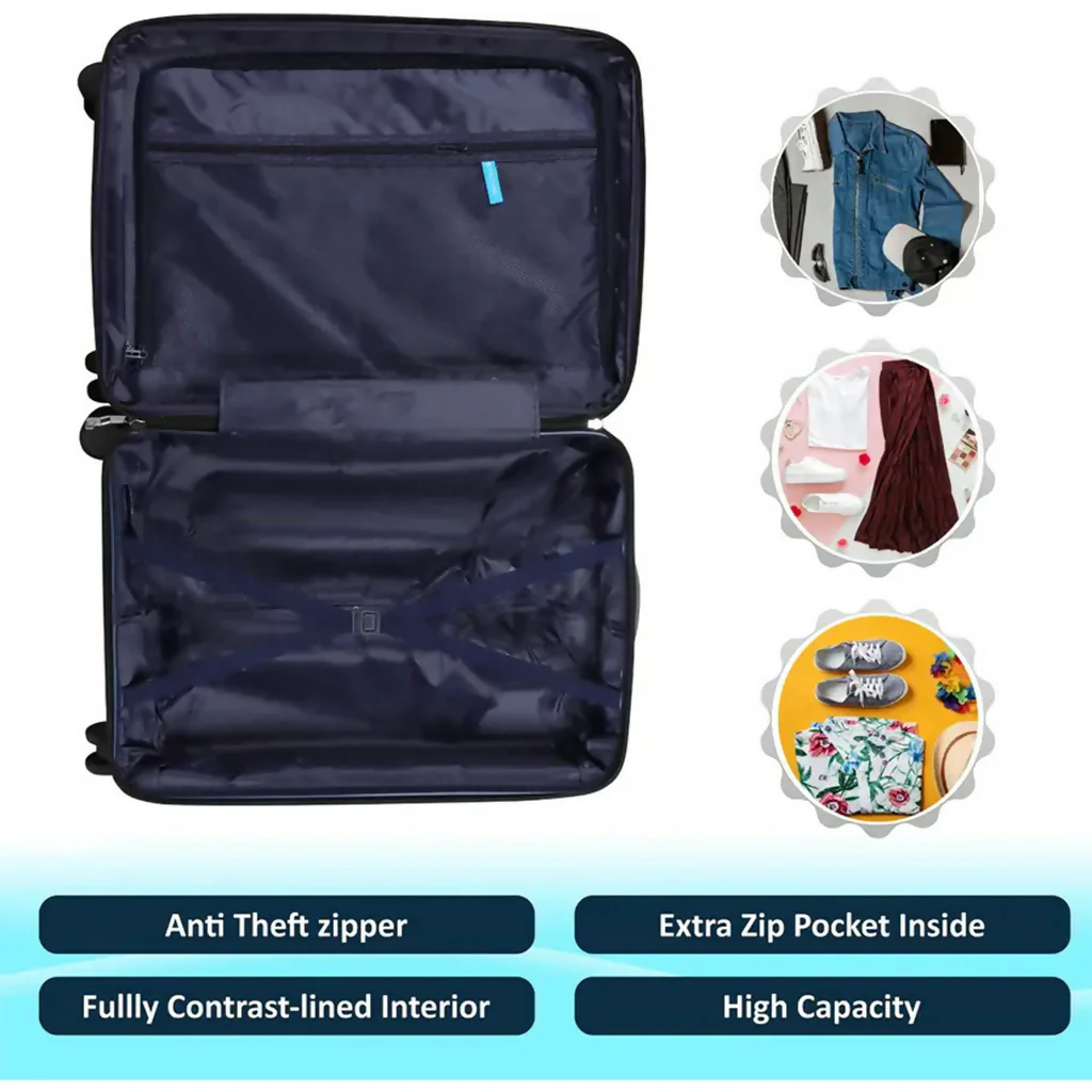 Sun Polo Class 28 Inch Hard Shell Trolley Bag Wheels & Telescopic Handle – Multicolor - Image 4