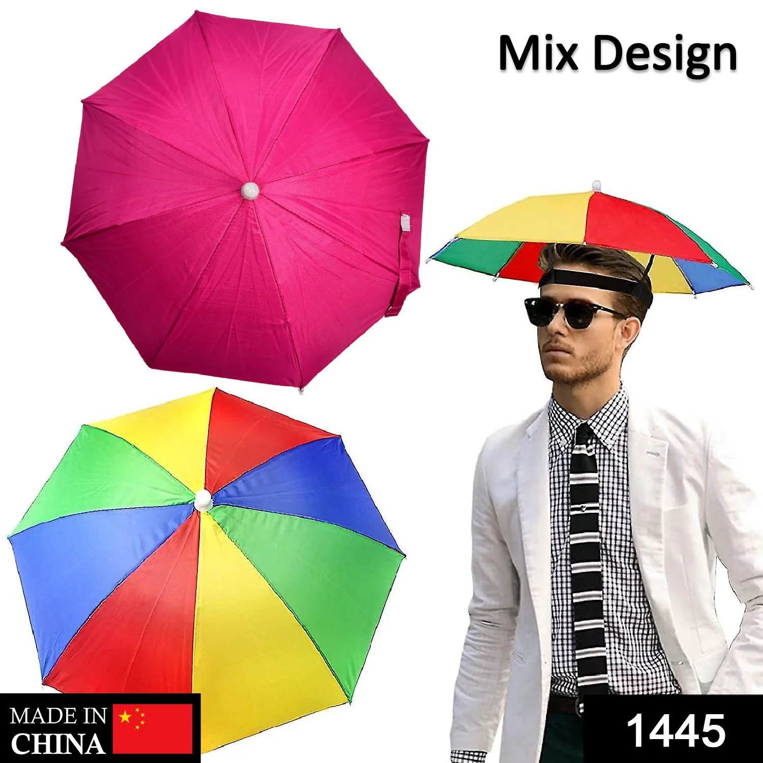 Hands Free Umbrella Hat to Protect from Sun & Rain - Image 2