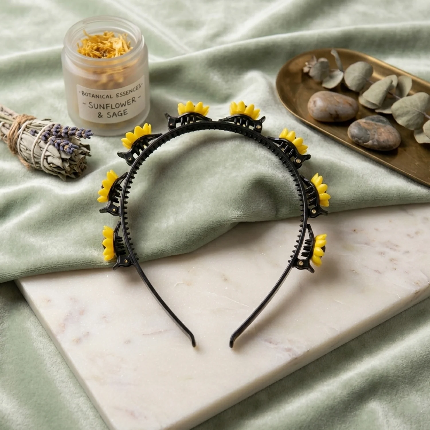 Sunflower Design Floral Clip Hair Band 1 Pc - Image 7