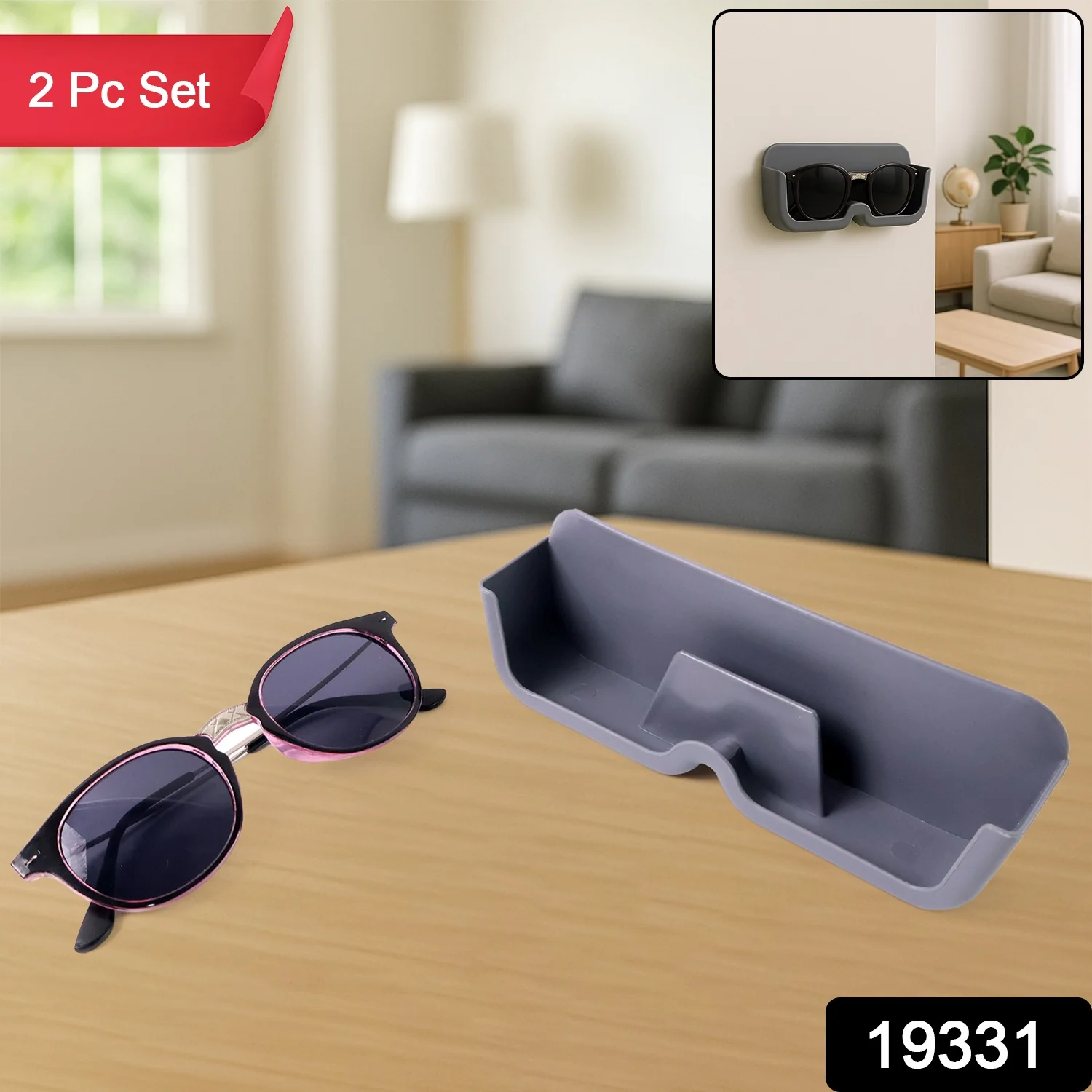 Sunglasses Holder with Sunglasses Combo (2 Pc Set) - Image 2