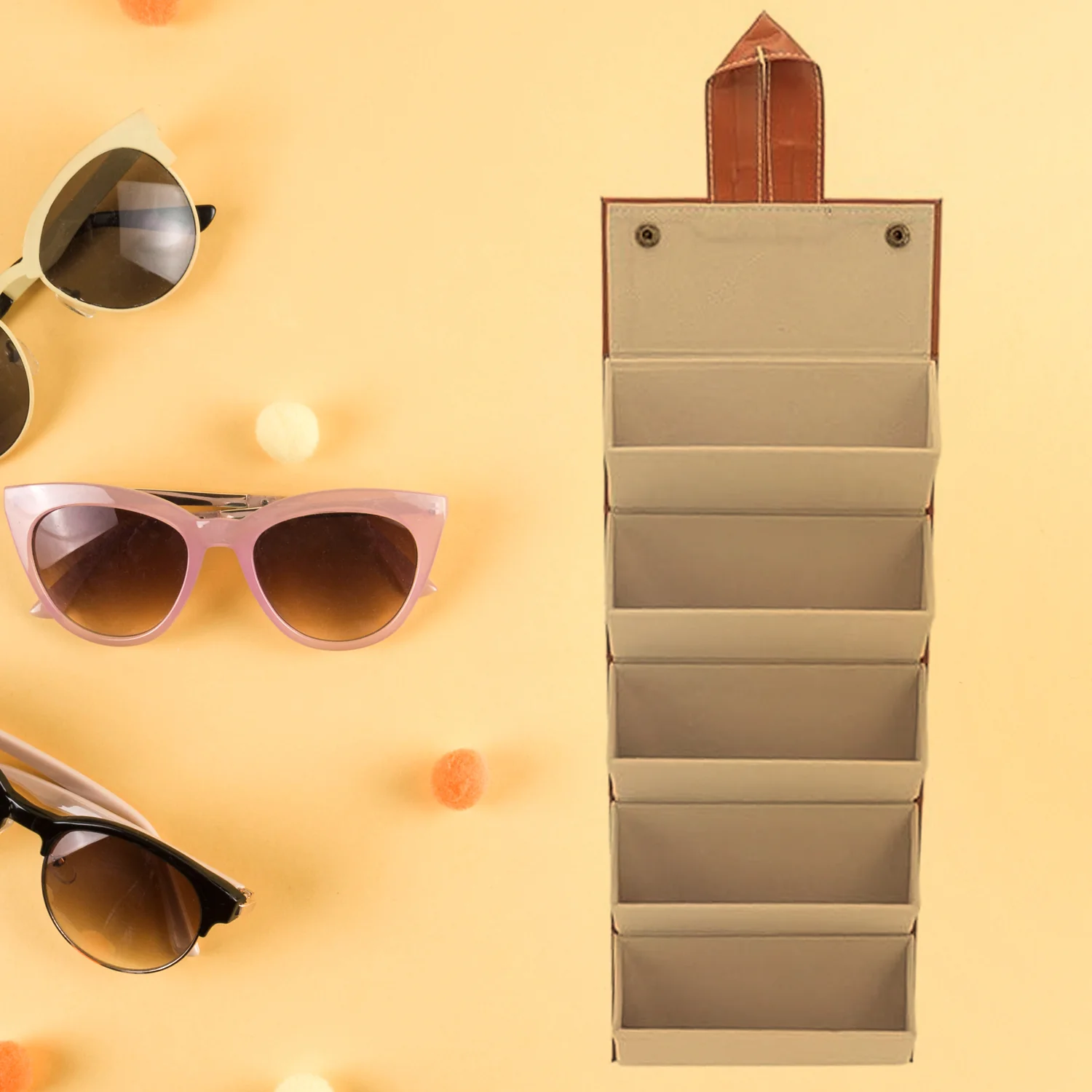 5 Slots Sunglasses Organizer Box, Glass Holder Box, spectacle case of sunglasses - Image 3