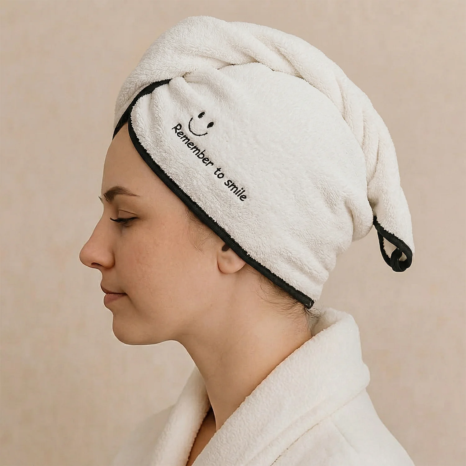 Super Absorbent Microfiber Hair Drying Towel Wrap (1 Pc) - Image 4