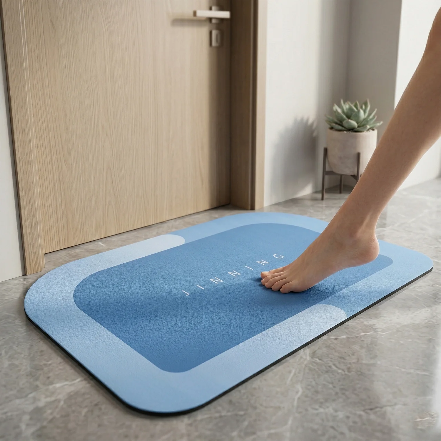 Super Absorbent Water Soaking Bathroom Floor Mat (1 Pc, 120x74 Cm) - Image 3