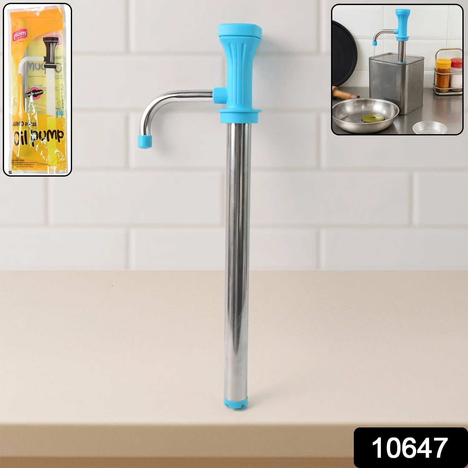 Supermom Manual Stainless Steel Oil Pump Dispenser (1 Pc) - Image 2