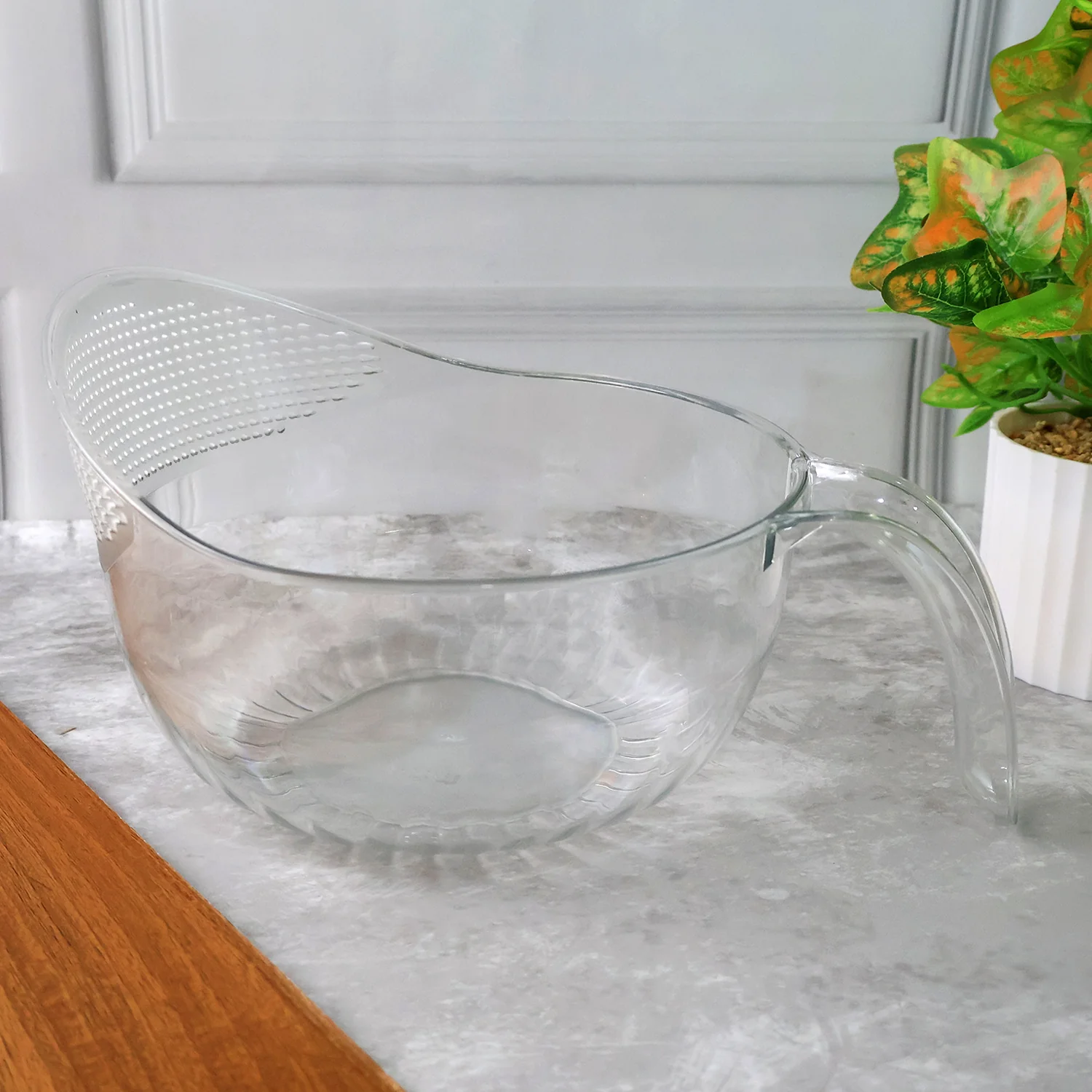 Supermom Multipurpose Transparent Plastic Bowl / Basket with Handle (1 Pc) - Image 7