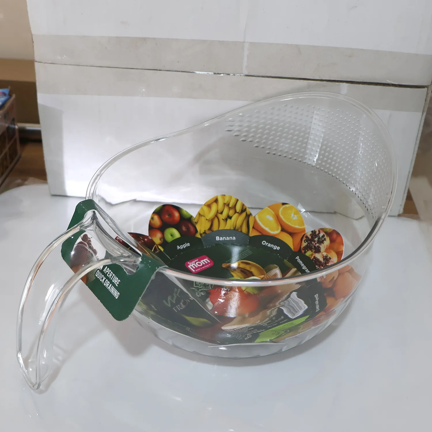 Supermom Multipurpose Transparent Plastic Bowl / Basket with Handle (1 Pc) - Image 8