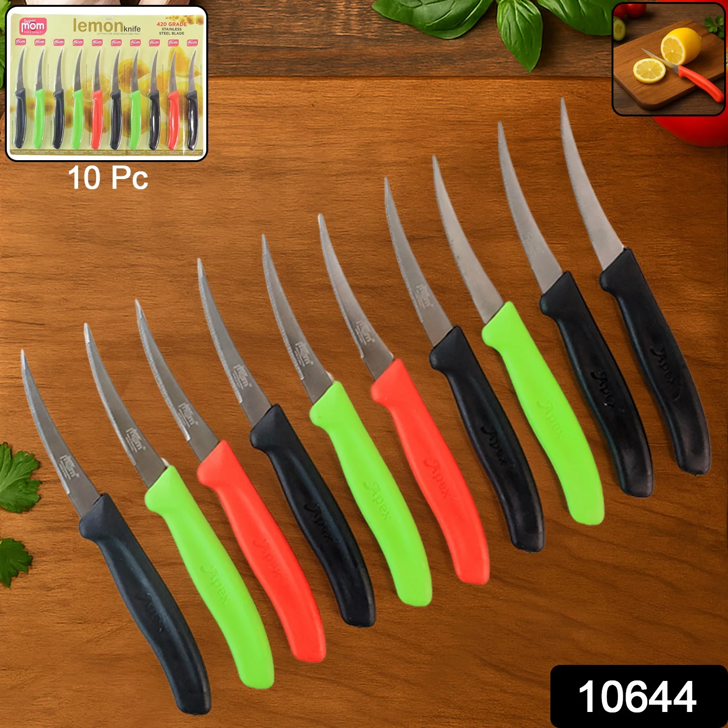 Supermom Stainless Steel Lemon Knife, Chhari (10 Pc / Set) - Image 2