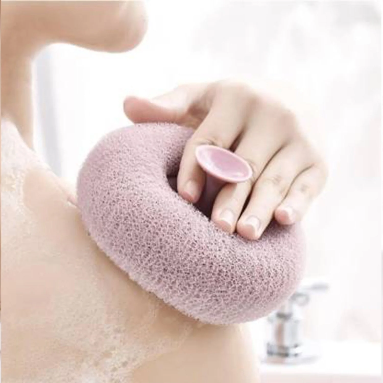 Flower Bath Sponge - Super Soft Body Exfoliator with Suction Cup for Shower & Massage - Image 3