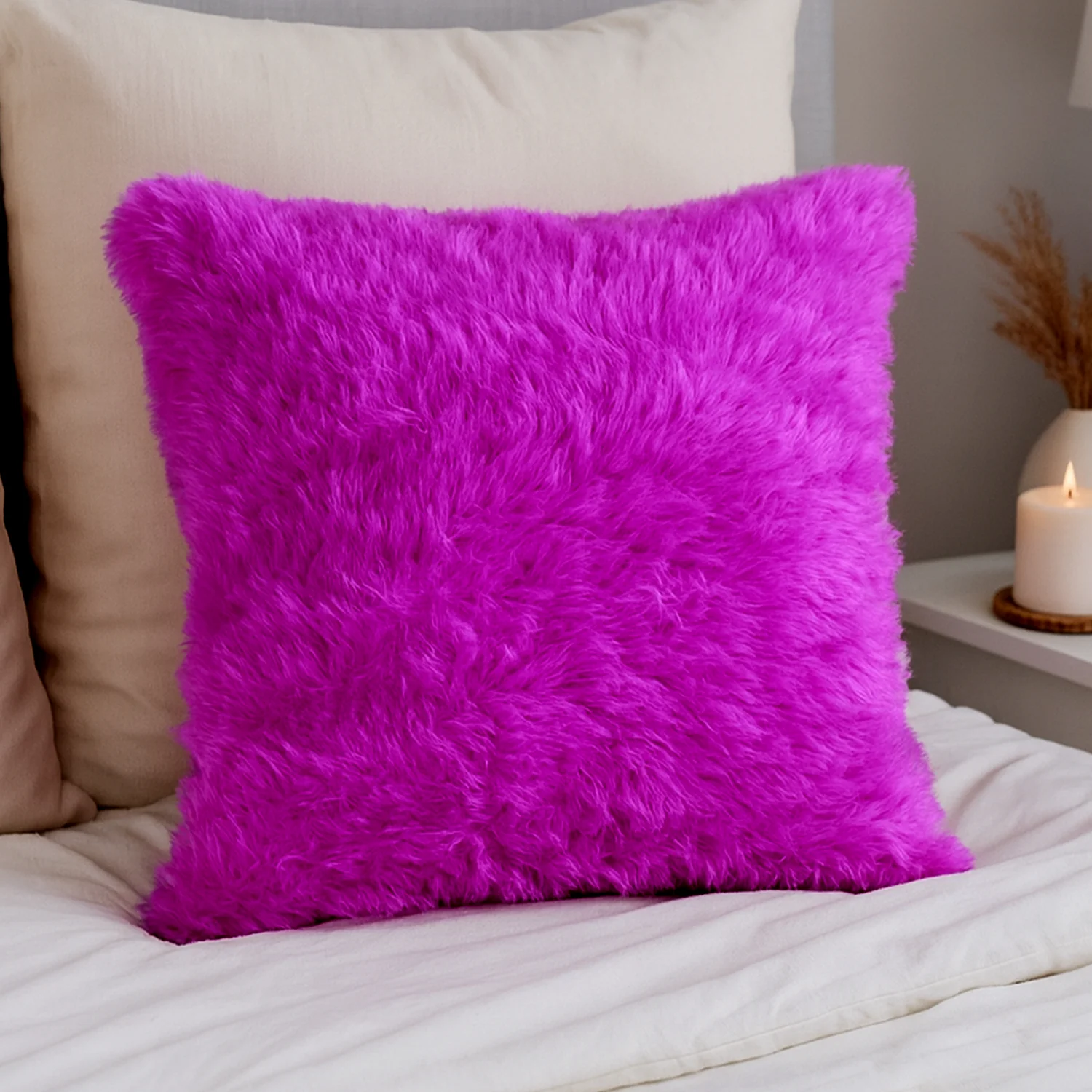 Super Soft Fluffy Cushion Pillow (1 Pc, Mix Color) - Image 4