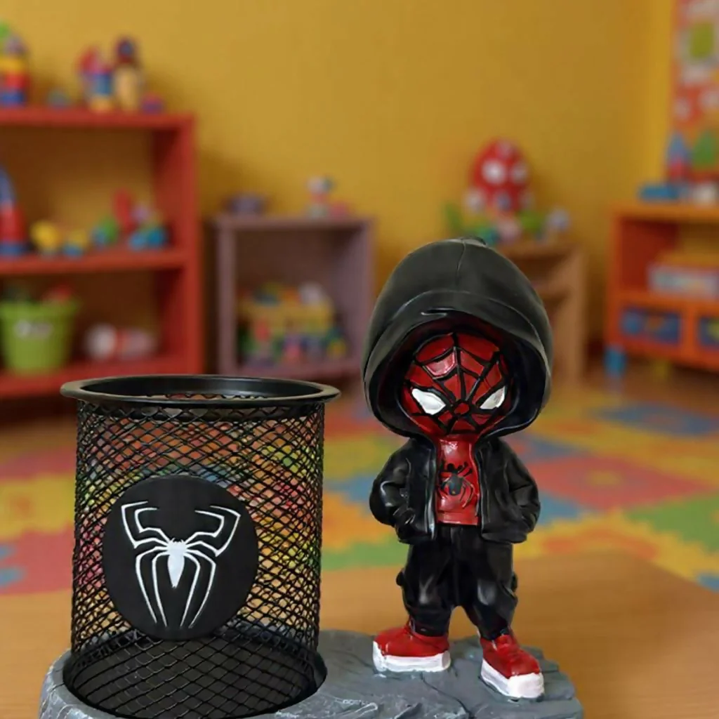 Superhero Style Pen Holder with Cartoon Figure Desk Organizer (Design may vary) - Image 5