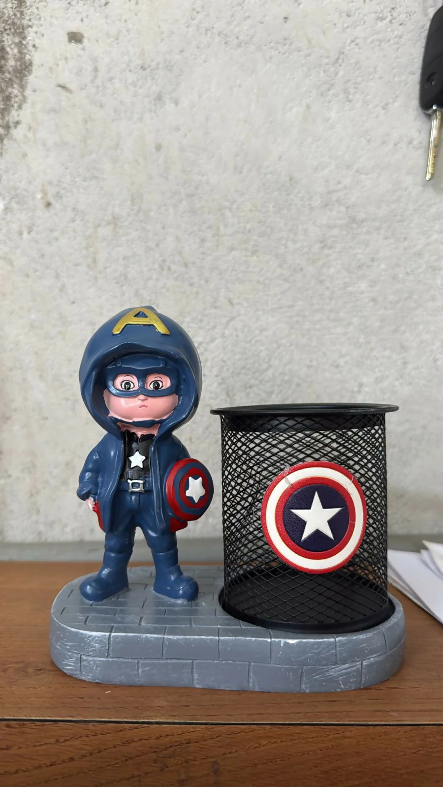 Superhero Style Pen Holder with Cartoon Figure Desk Organizer (Design may vary) - Image 8