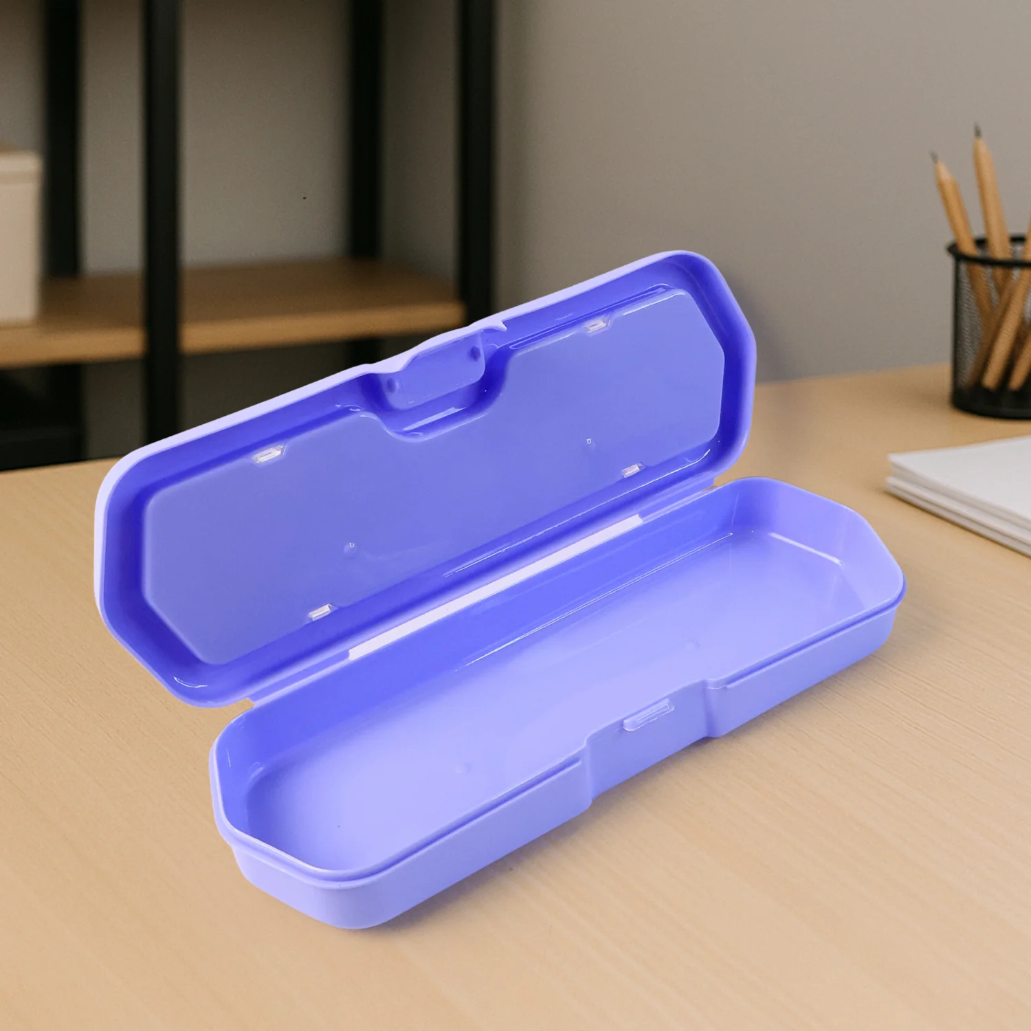 Cartoon Character Printed Plastic Pencil Box with Built-in Maze Puzzle Game (1 Pc) - Image 7