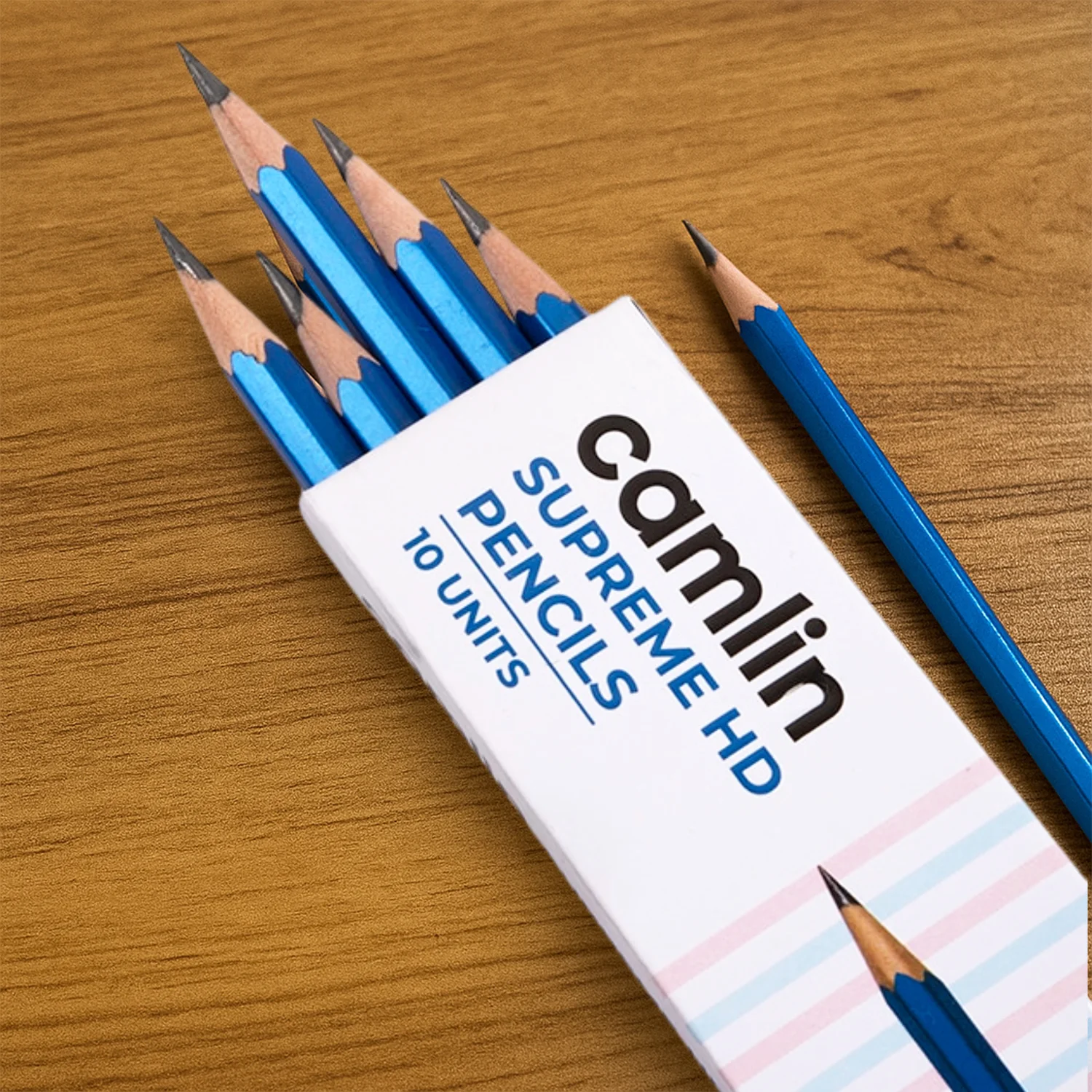 Superme hd Wooden Pencil With Sharpener and Eraser - Image 3