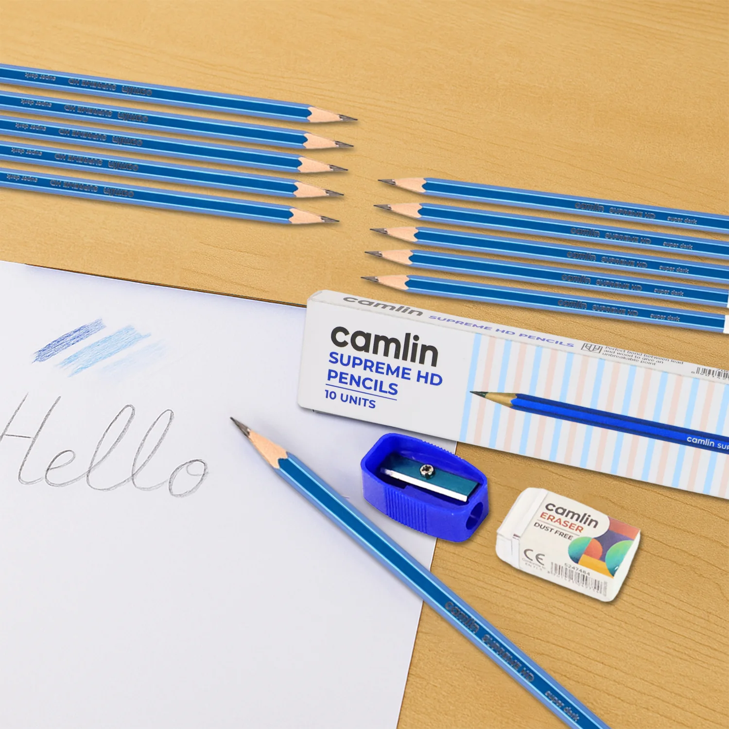 Superme hd Wooden Pencil With Sharpener and Eraser - Image 4