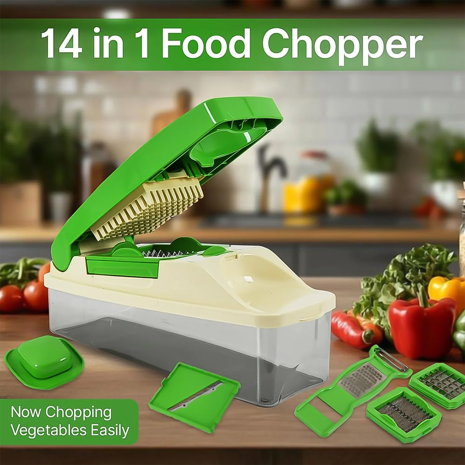 Supermom 14-in-1 Nicer Dicer – Multipurpose Vegetable & Fruit Chopper - Image 6