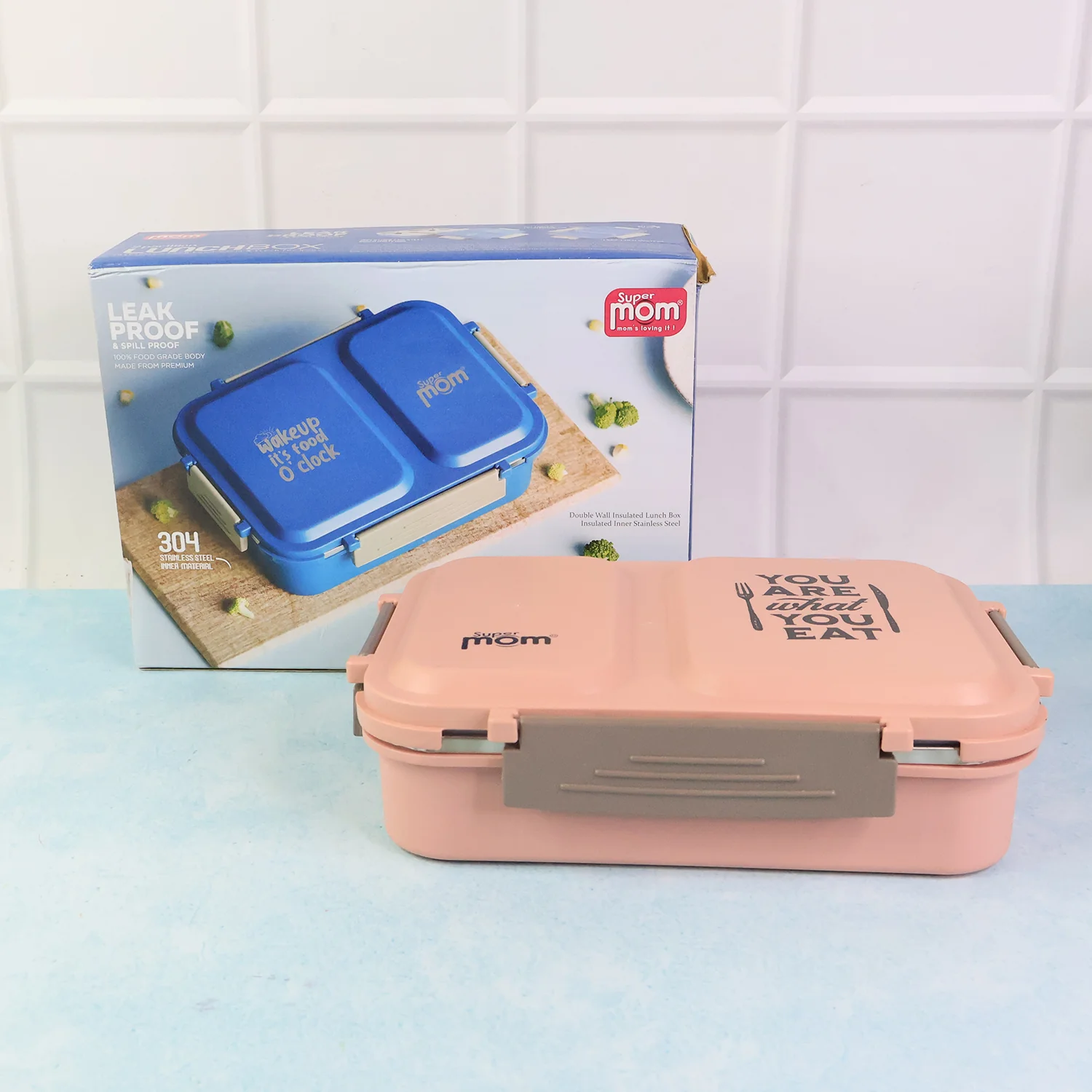 Supermom 2 Partition Stainless Steel Lunch Box - Image 8
