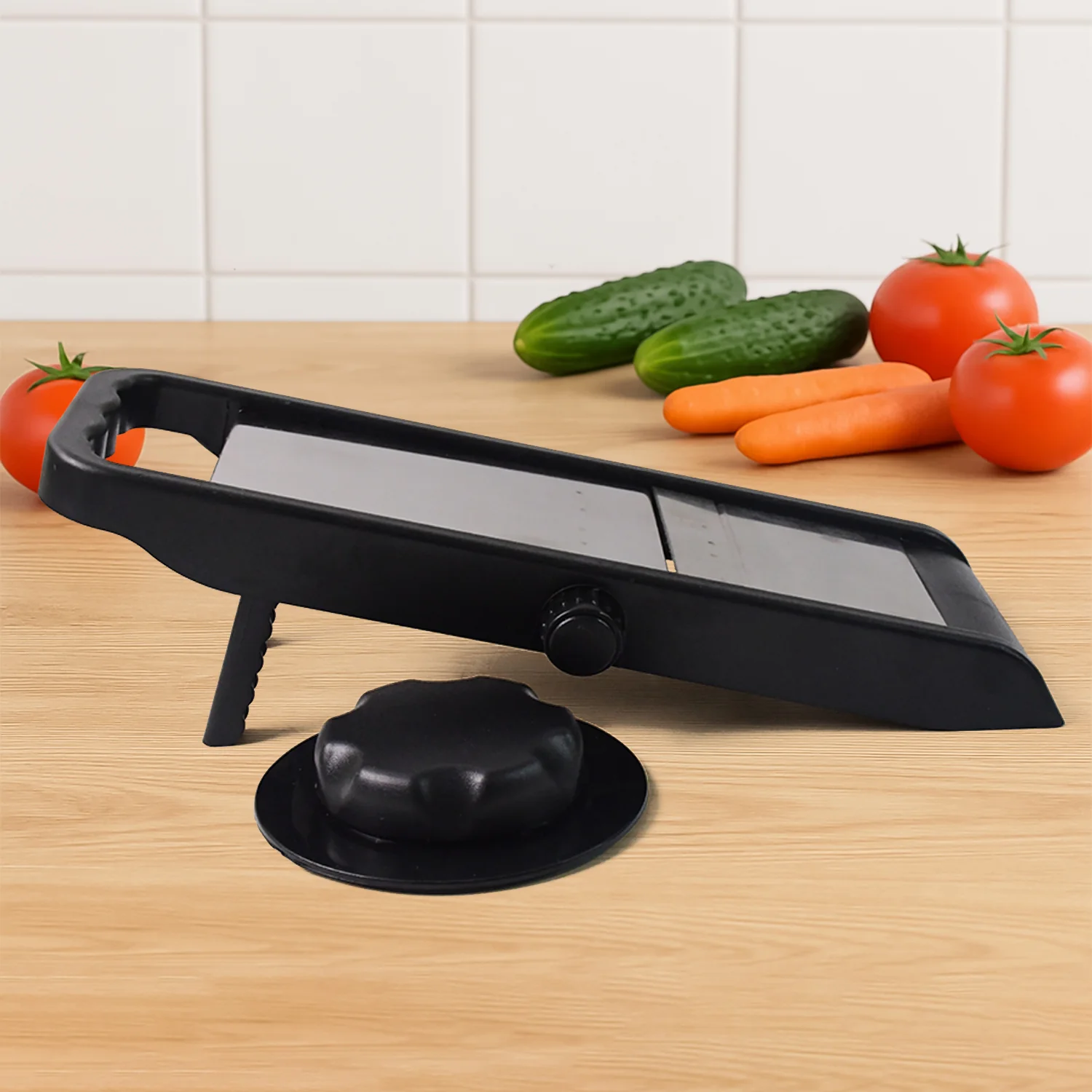 Supermom Adjustable Plastic Slicer, 1-Piece, Black / Silver - Image 4
