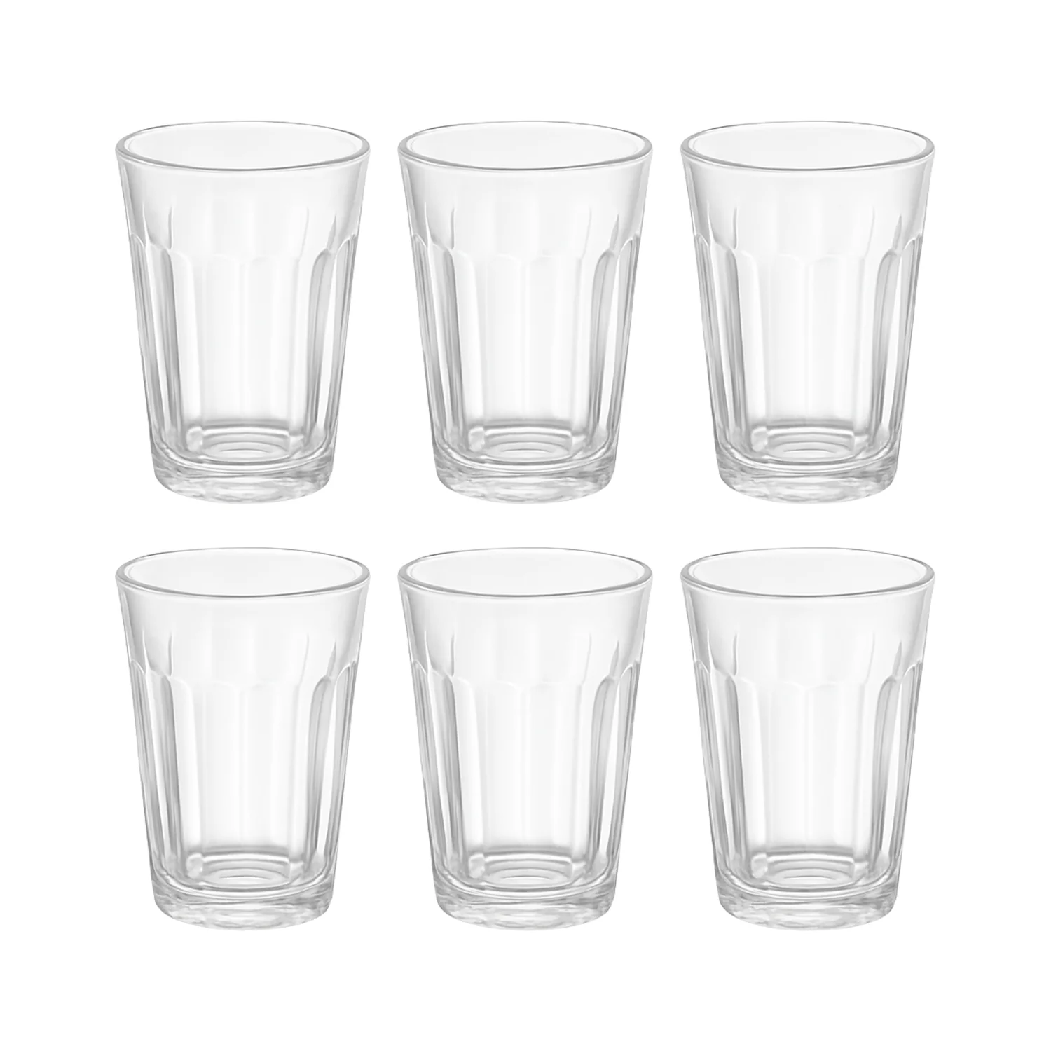 Supermom Plastic Chai Pyali Transparent Tea Glass Set (130ML / 6 Pc) - Image 5