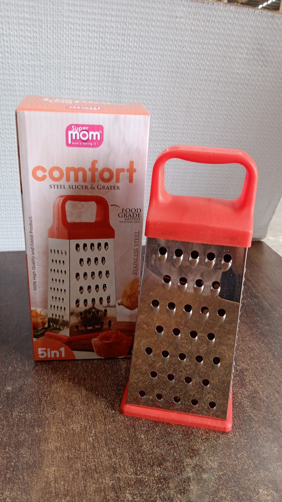 Supermom 5-in-1 Comfort Stainless Steel Grater and Slicer - Image 8