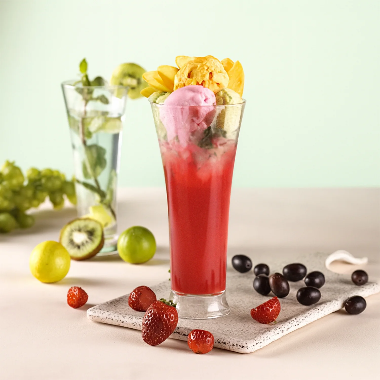 Supermom Plastic Faluda Matt Glass Set (300ML / 6 Pc) - Image 3