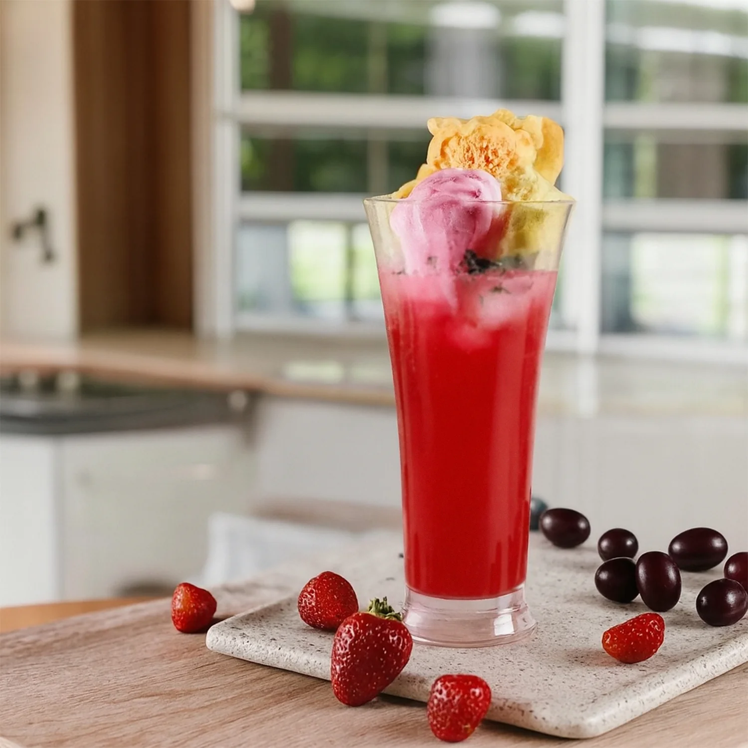 Supermom Plastic Faluda Matt Glass Set (300ML / 6 Pc) - Image 6