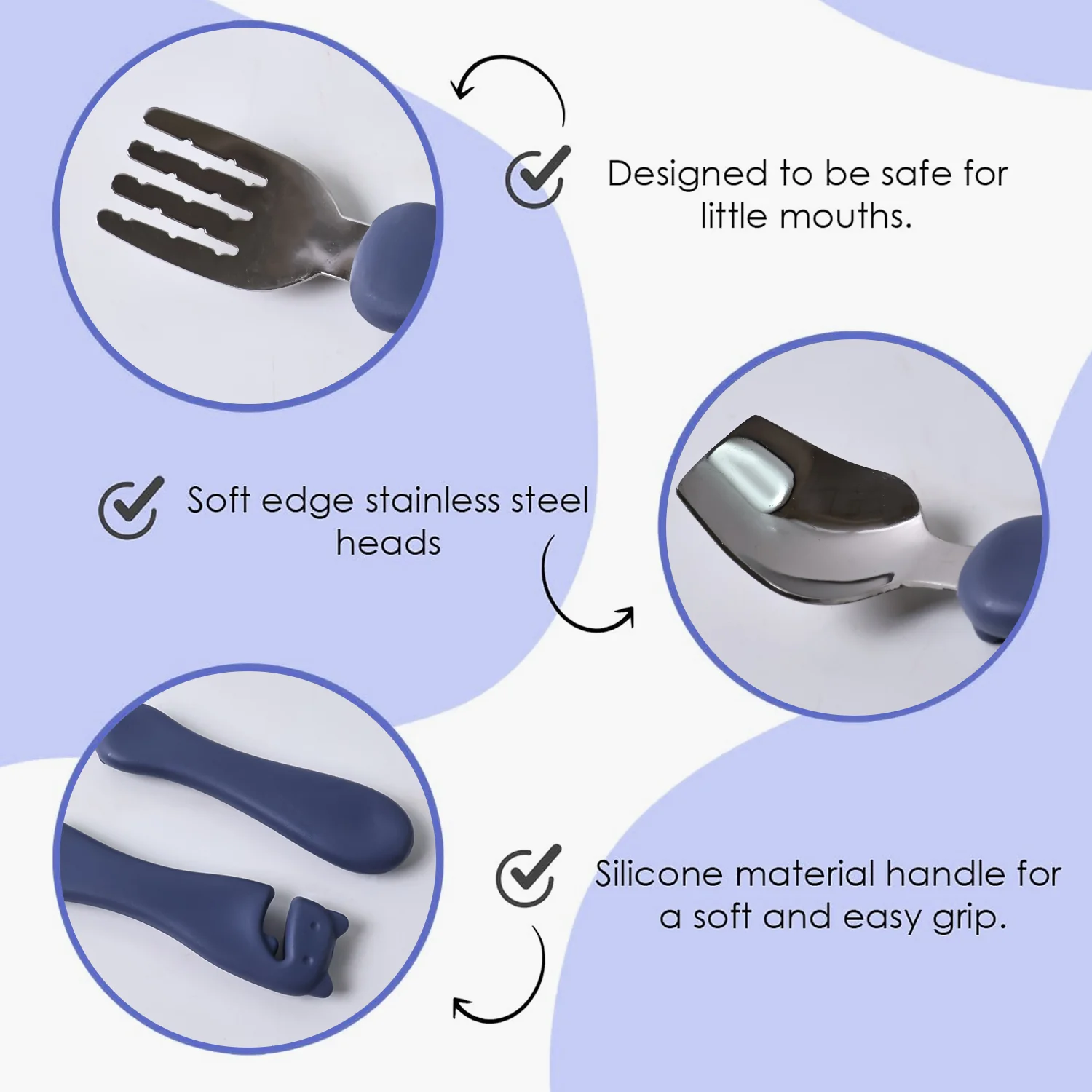 Supermom Foodie Stainless Steel Spoon & Fork (2 Pc Set) - Image 4