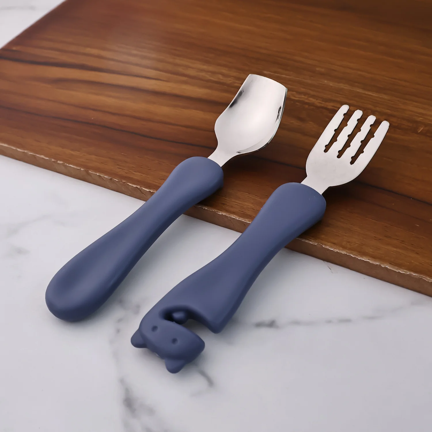 Supermom Foodie Stainless Steel Spoon & Fork (2 Pc Set) - Image 5