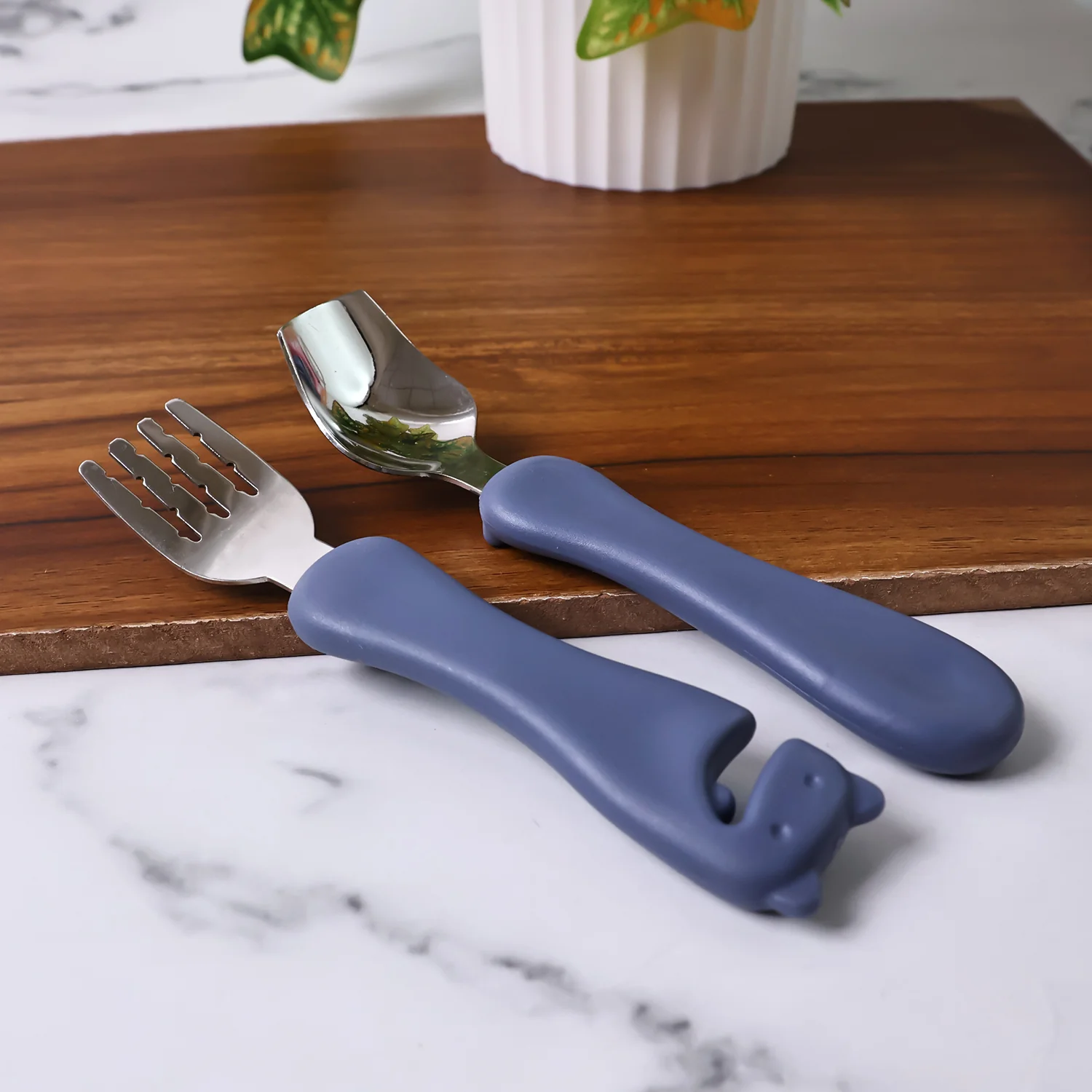Supermom Foodie Stainless Steel Spoon & Fork (2 Pc Set) - Image 6