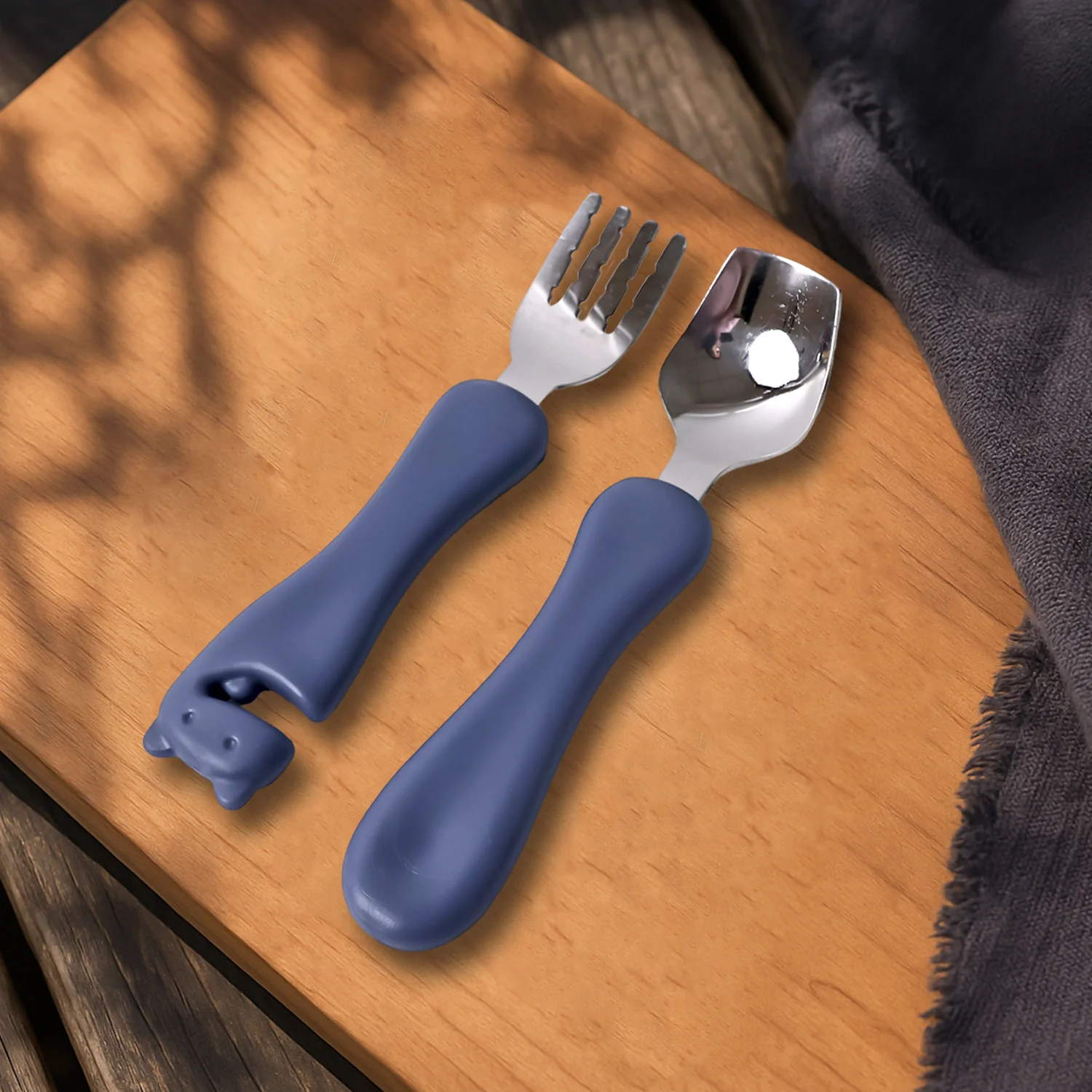 Supermom Foodie Stainless Steel Spoon & Fork (2 Pc Set) - Image 7