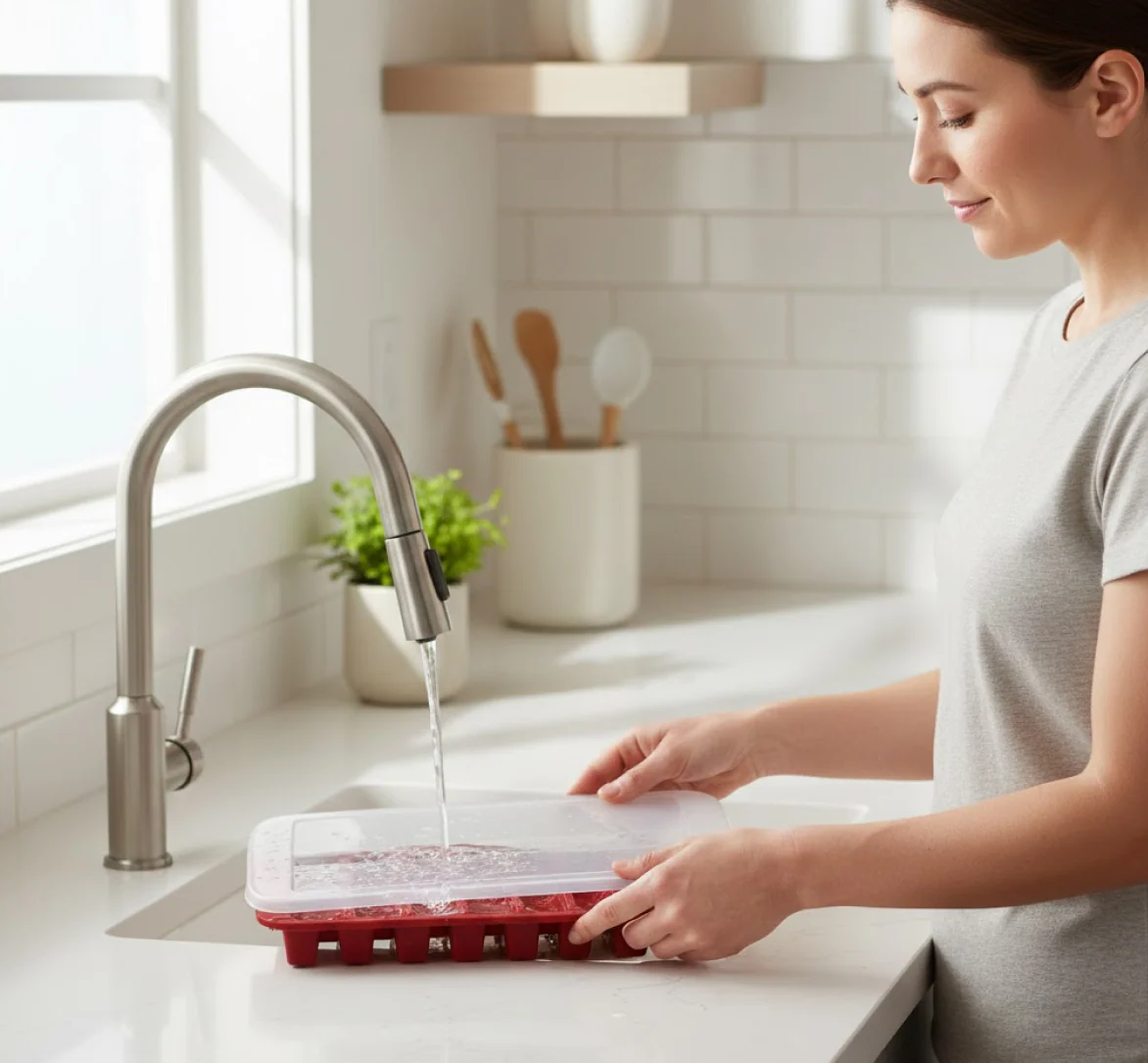 Supermom Frizzy Ice Tray with 2-in-1 Compartment for Ice Cubes and Storage Box (1 Pc) - Image 6