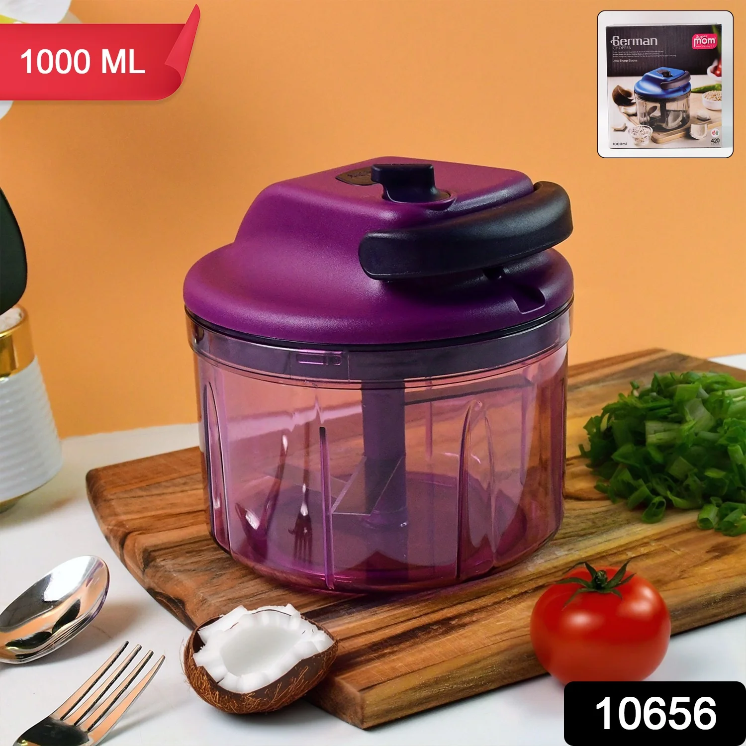 Supermom German Style Manual Hand-Operated Vegetable Chopper 1000 ml - Image 2