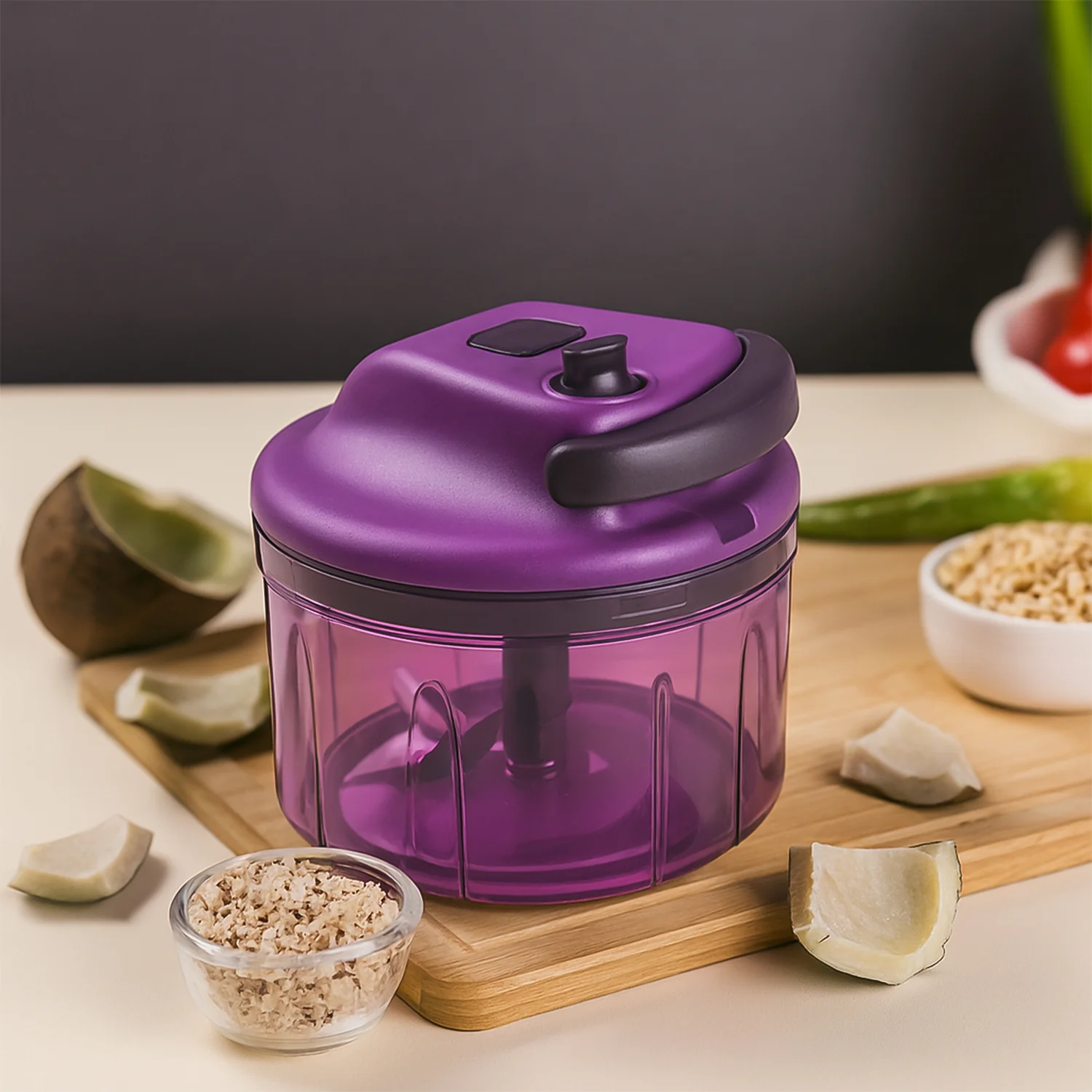 Supermom German Style Manual Hand-Operated Vegetable Chopper 1000 ml - Image 3